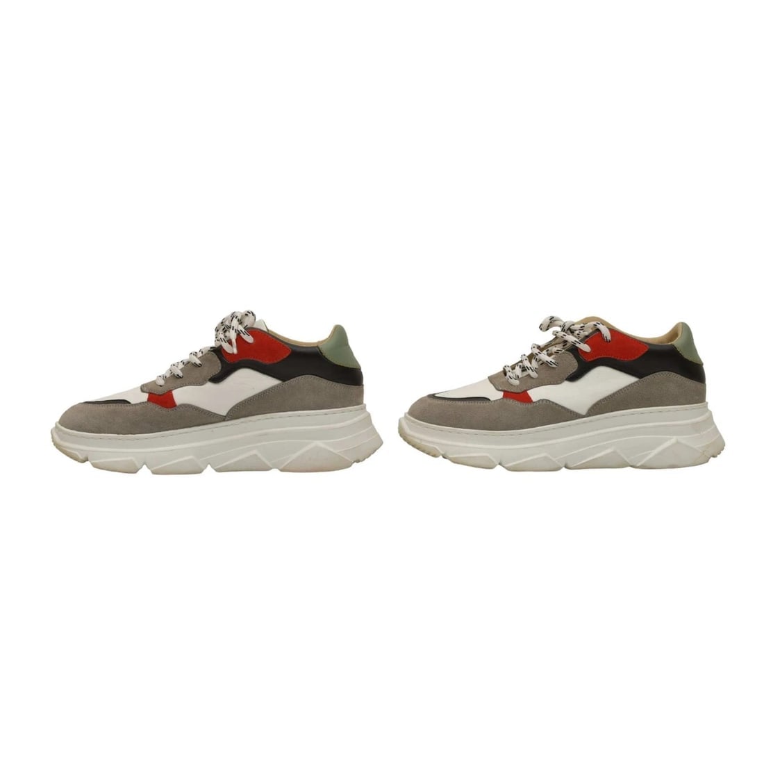 Makris Multicolor Leather & Suede Inner Platform Sneakers Trainers Shoes 39 - 4