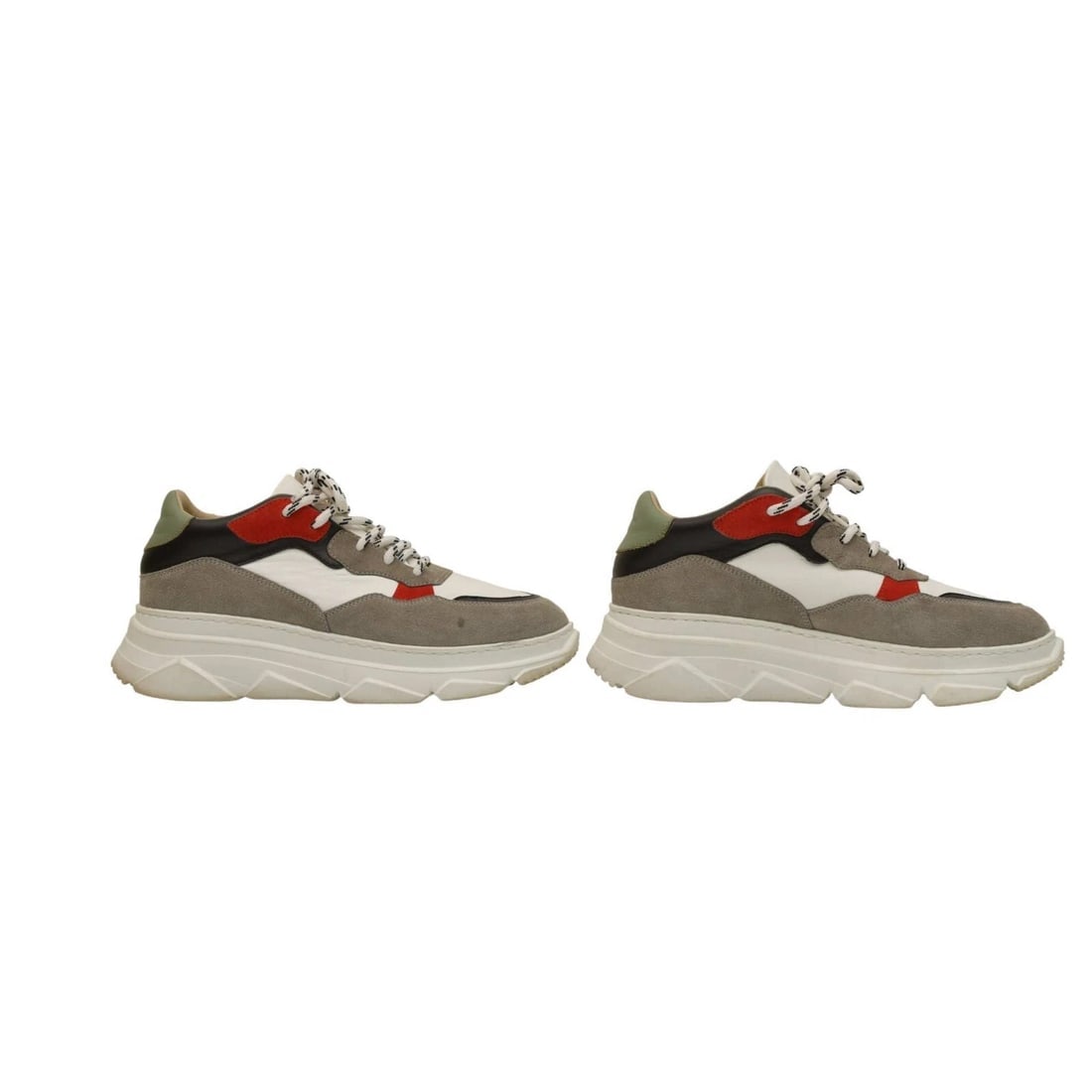 Makris Multicolor Leather & Suede Inner Platform Sneakers Trainers Shoes 39 - 5