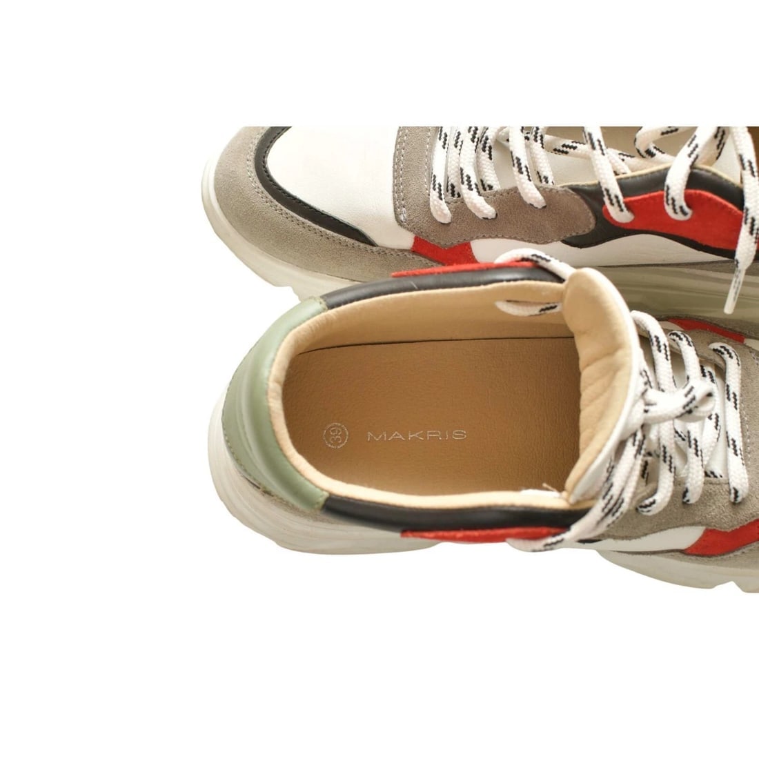 Makris Multicolor Leather & Suede Inner Platform Sneakers Trainers Shoes 39 - 6