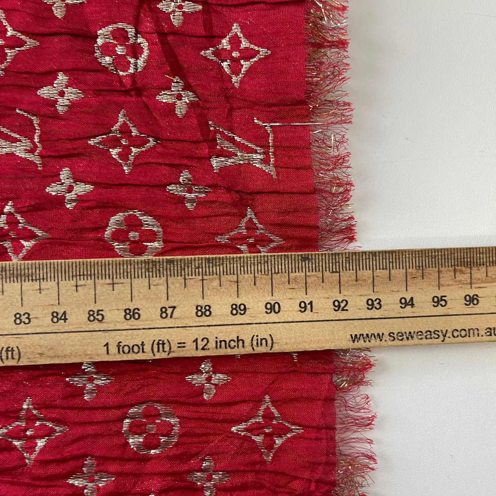 Louis Vuitton Red Reversible Silk Wool Scarf - 10