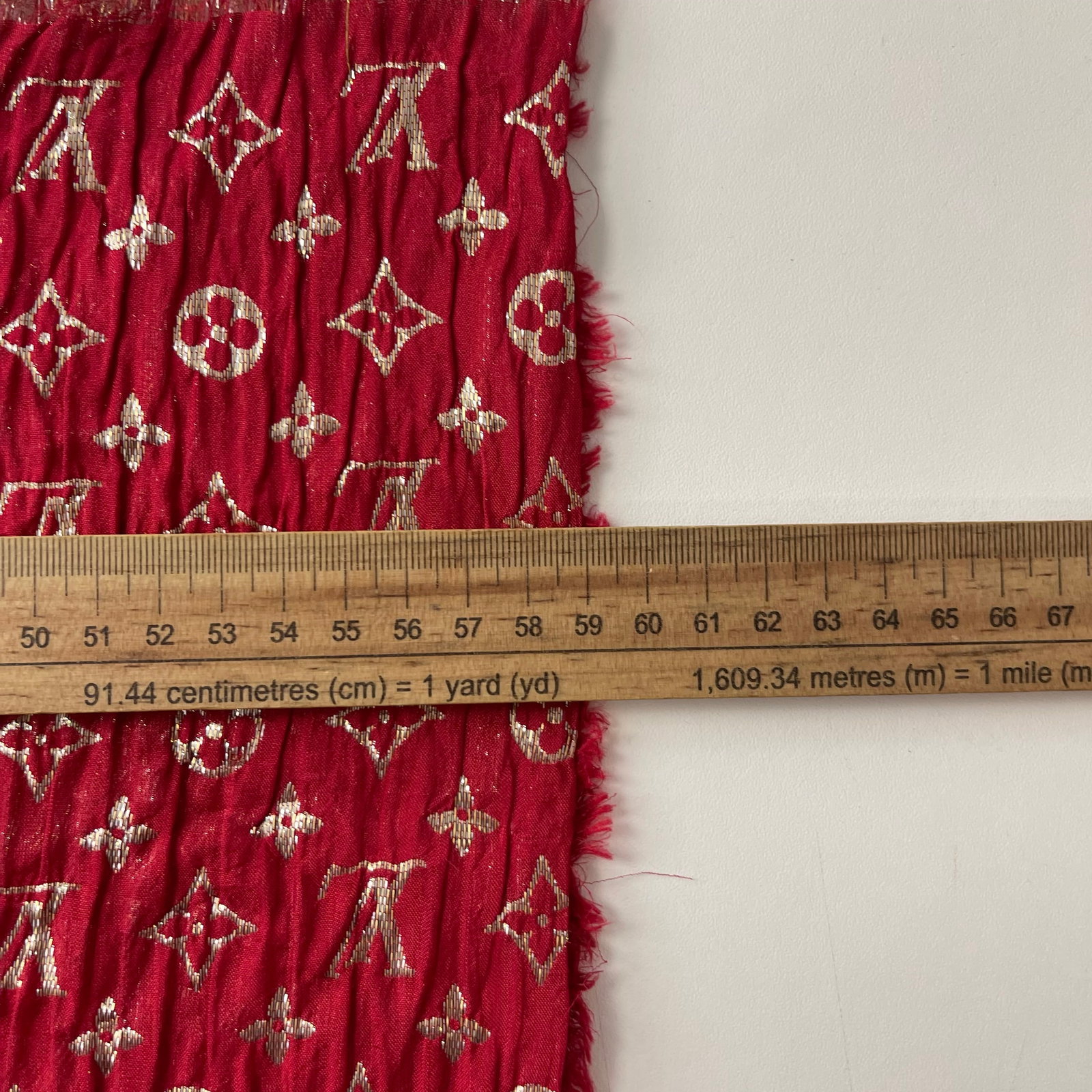 Louis Vuitton Red Reversible Silk Wool Scarf - 9