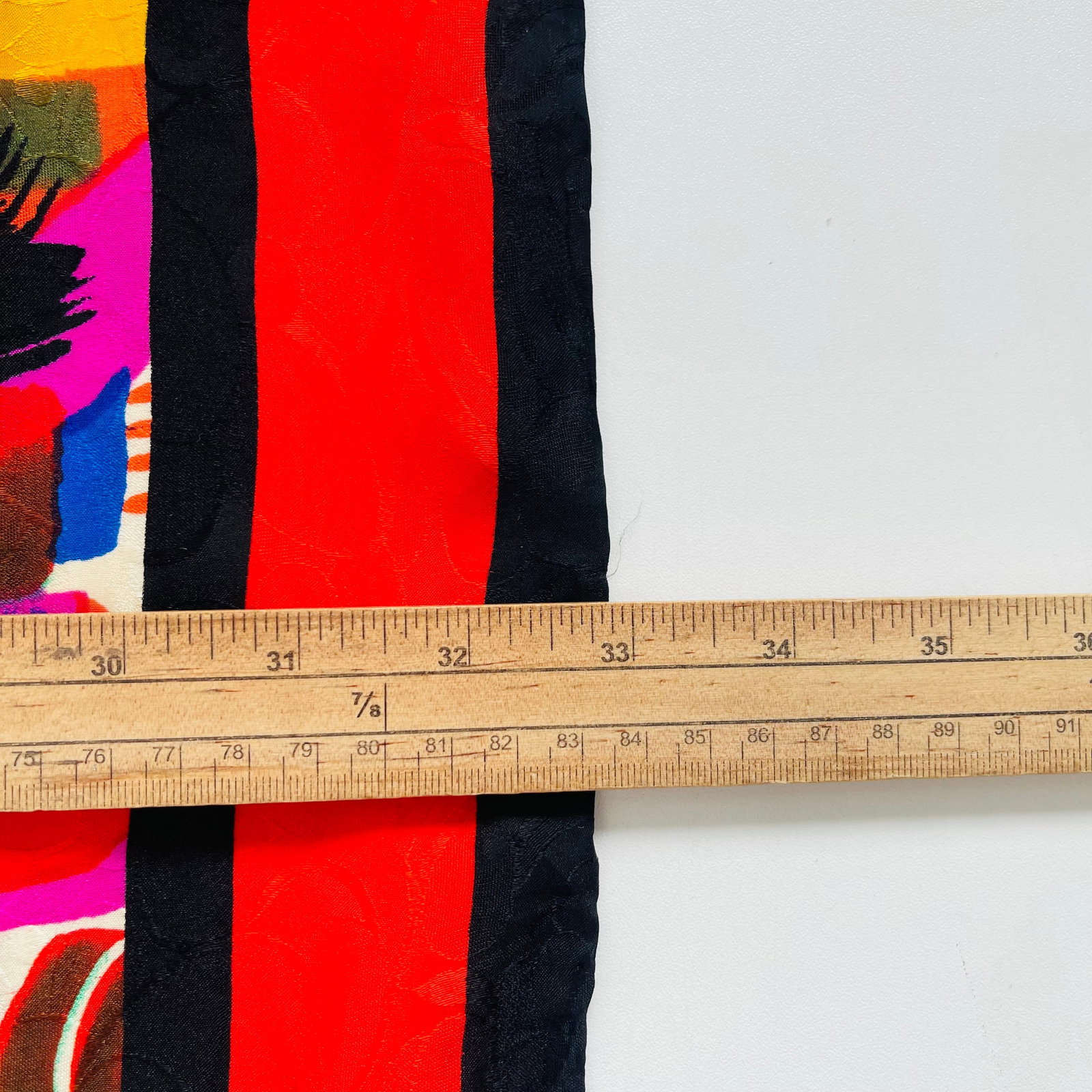 Balenciaga Red Printed 100% Silk Scarf - 8