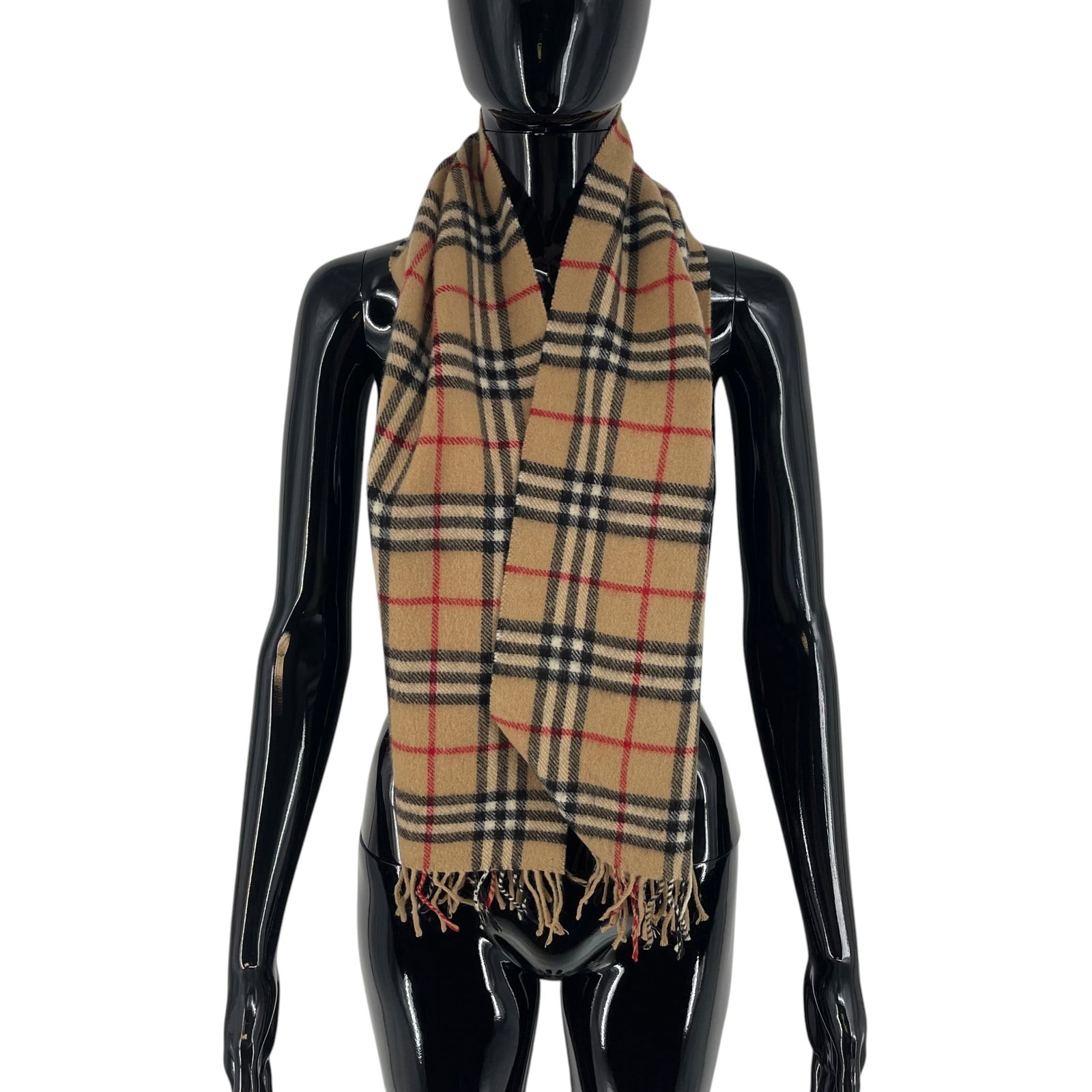 Burberrys Beige Plaid 100% Wool Scarf - 3