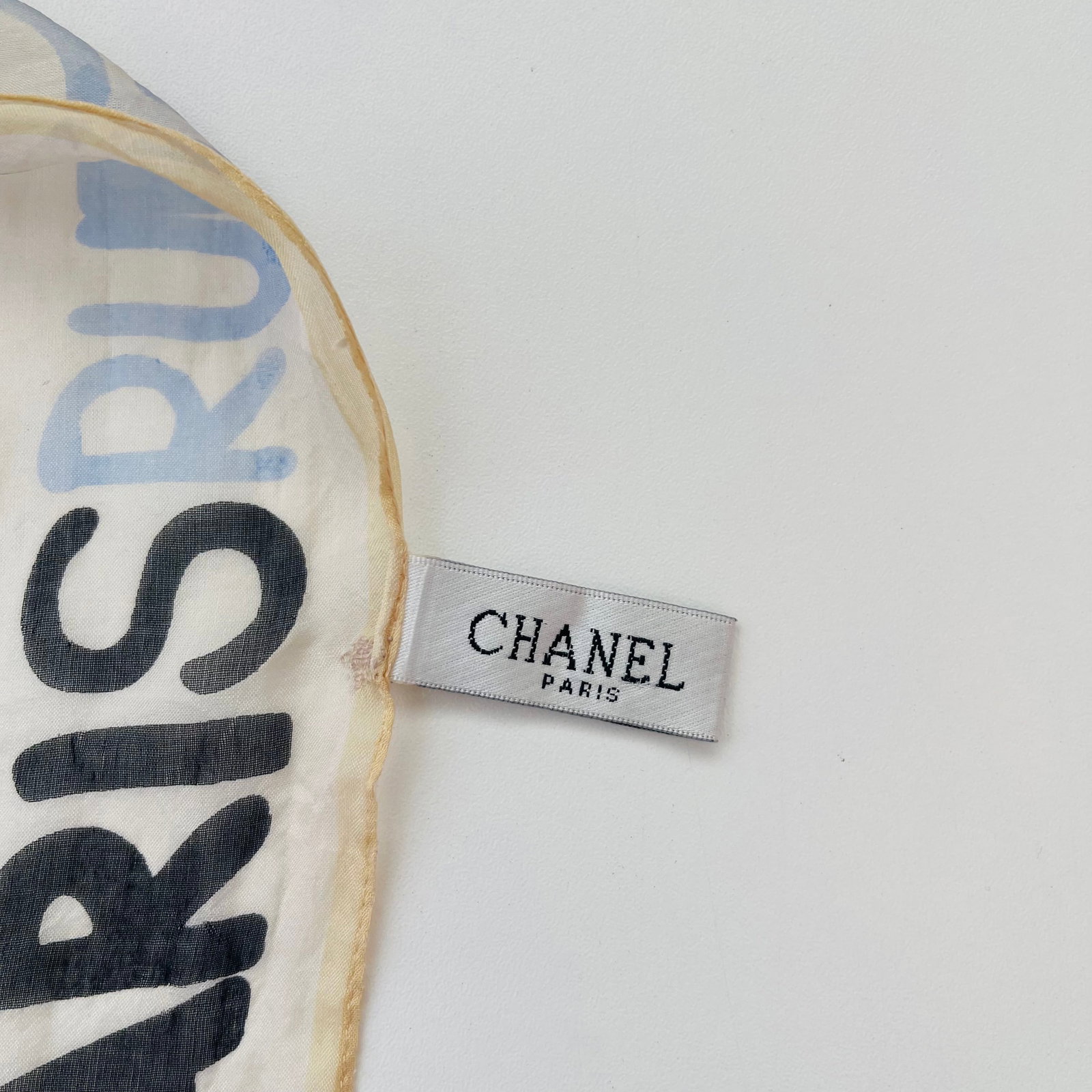 Chanel White Printed 100% Silk Scarf - 6
