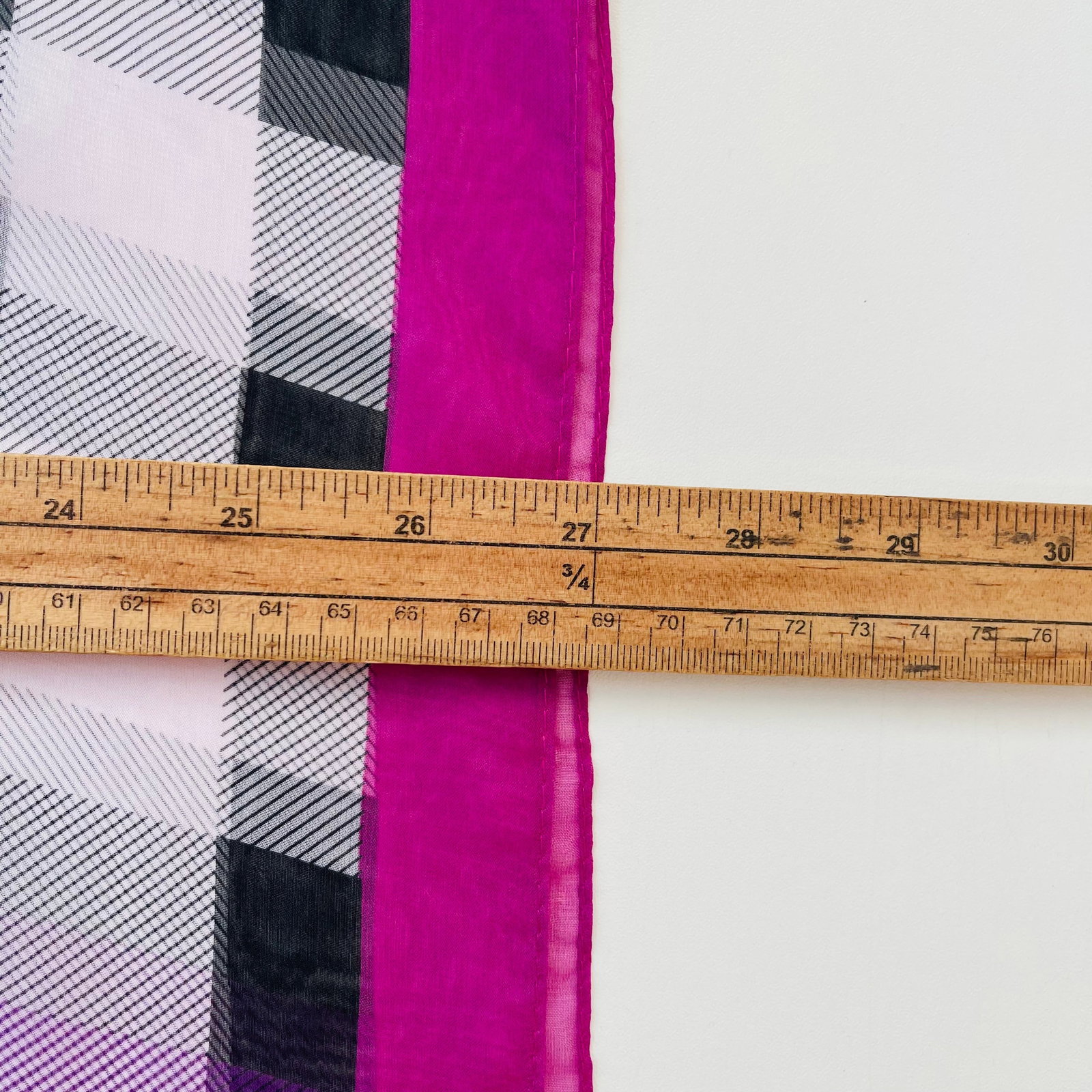Burberry Purple Plaid 100% Silk Scarf - 7