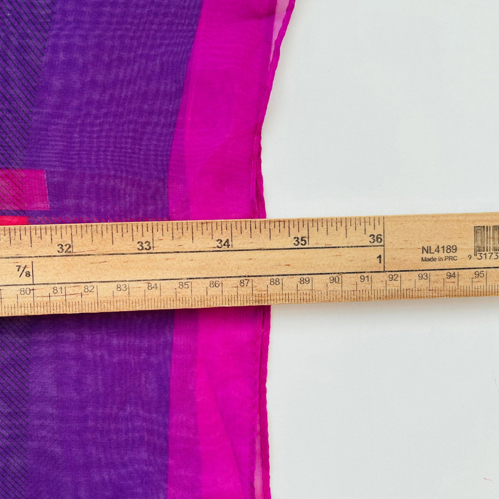 Burberry Purple Plaid 100% Silk Scarf - 8