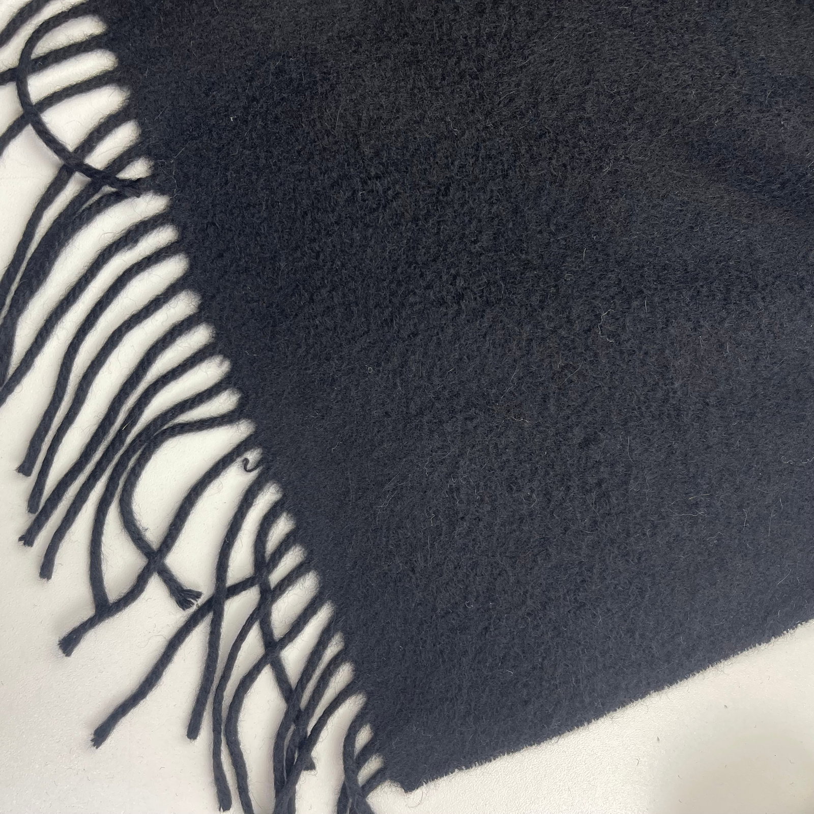 Ing. Loro Piana Black Solid 100% Cashmere Scarf - 5