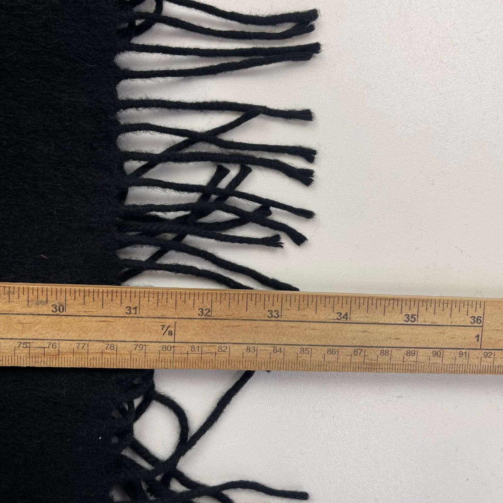 Ing. Loro Piana Black Solid 100% Cashmere Scarf - 8