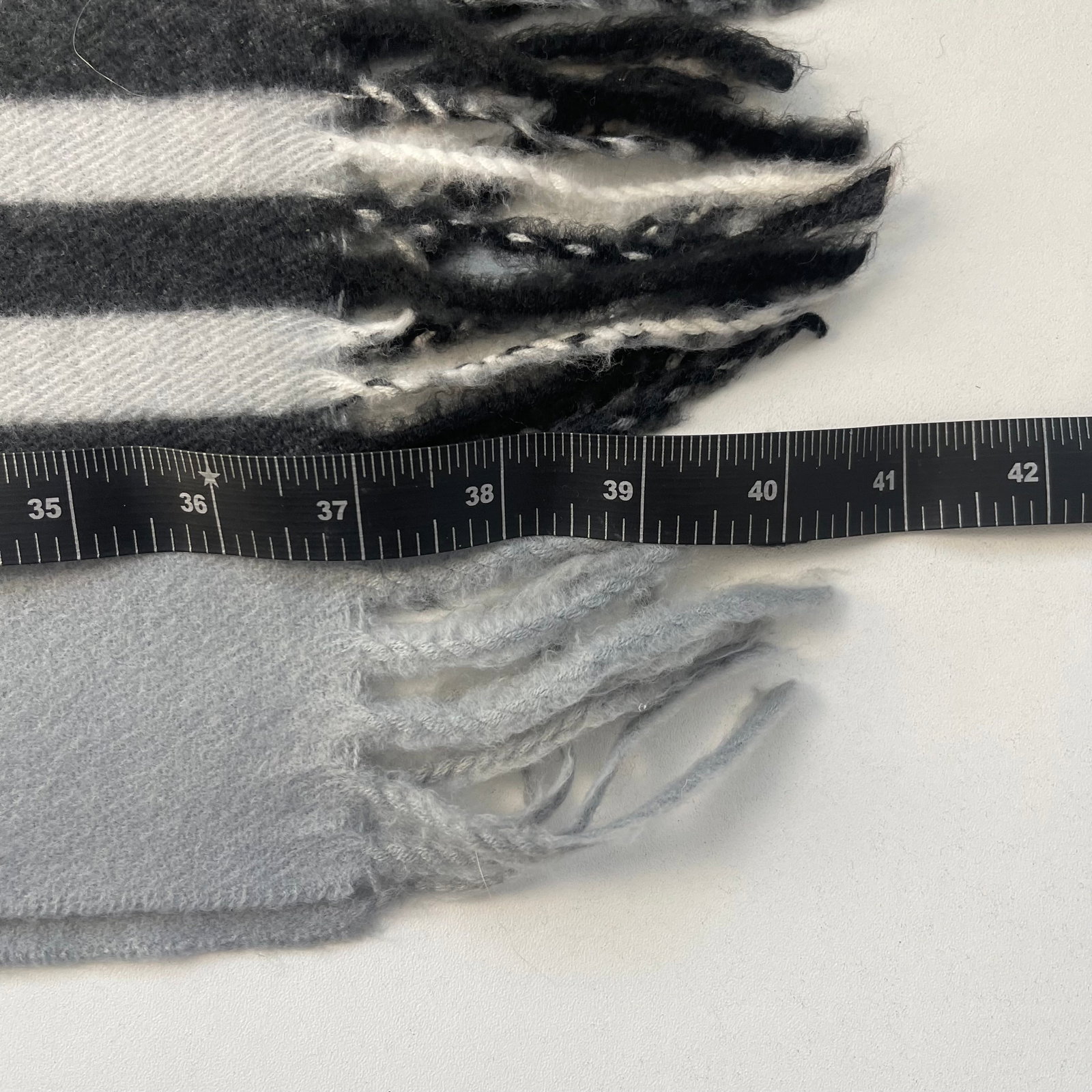 Burberry Grey Plaid 100% Cashmere Scarf - 8