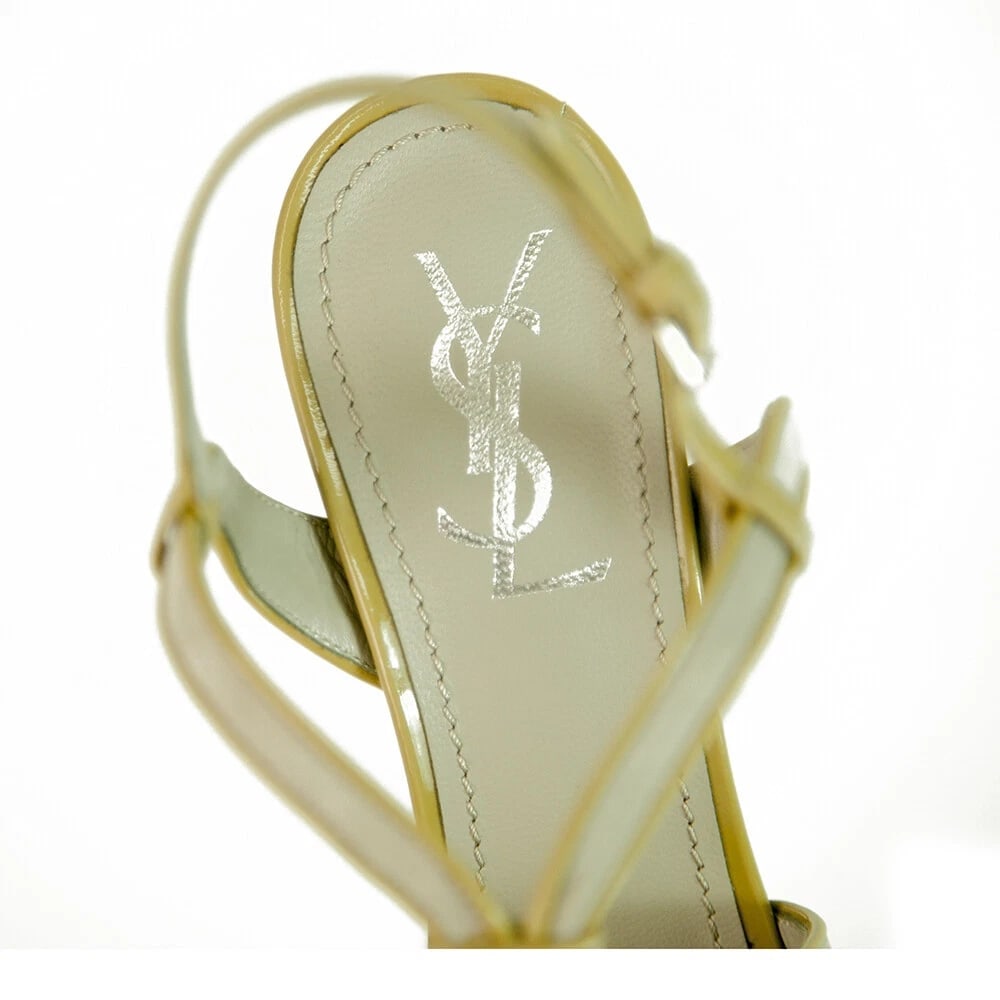 Yves Saint Laurent YSL Gray Suede Slingback Platform Heel open toe Pumps 40 - 7