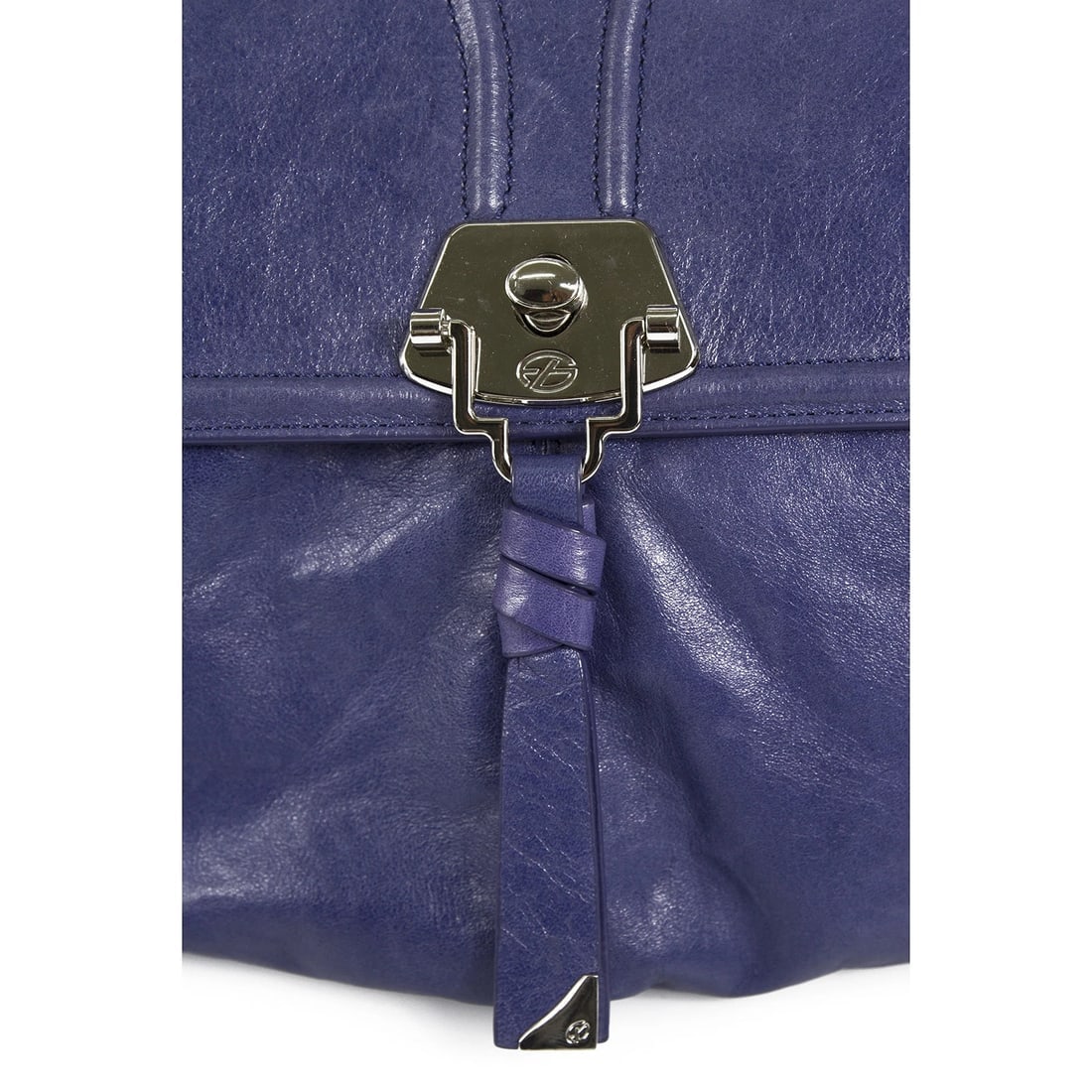 Francesco Biasia Blue Leather Top Handle Crossbody Shoulder Bag Handbag - 7