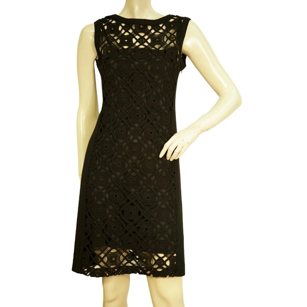 Philosophy di Alberta Ferretti Black Woolen Lace Tank Sleeveless Mini dress 40: Title: Philosophy di Alberta Ferretti Black Woolen Lace Tank Sleeveless Mini dress 40 Description:Philosophy di Alberta Ferretti Blue Belted Draped V Neckline Sleeveless dress 42 Philosophy di Alberta