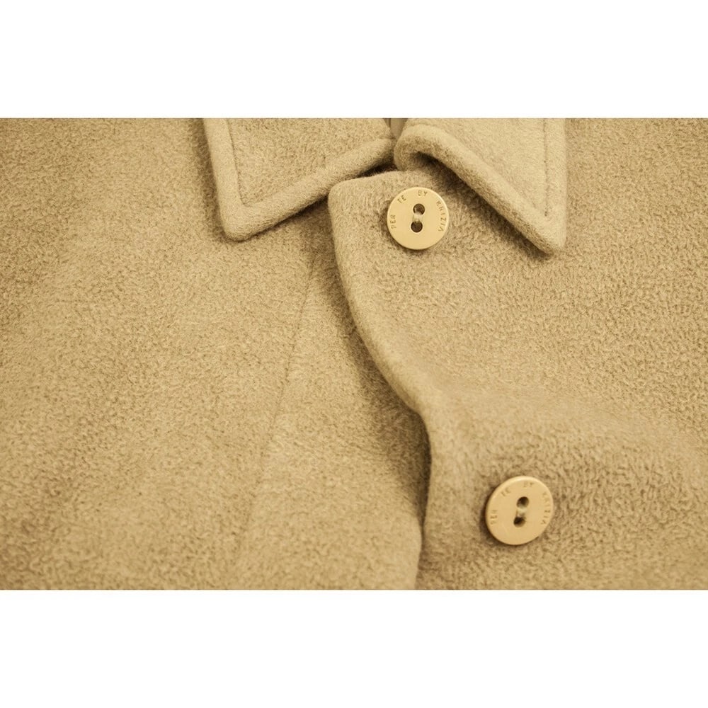 Per te by Krizia 100% Virgin Wool Button Front Belted Classic Coat - 5