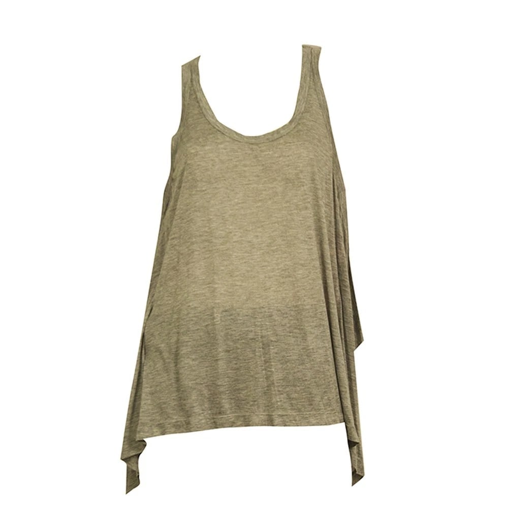 Dolce & Gabbana Gray Front Multicolor Silk Back Sleeveless Tank Top size 40 - 8