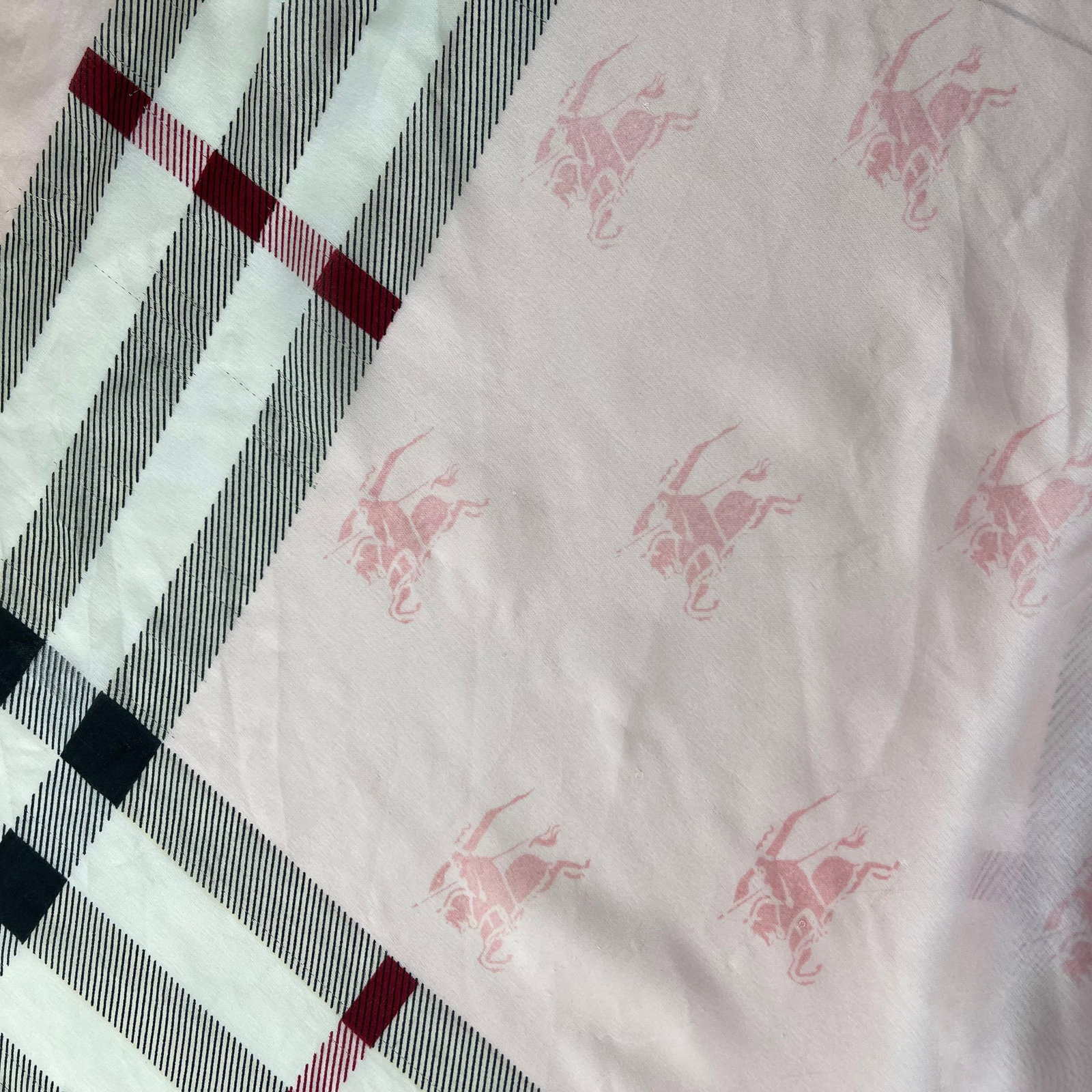 Burberry Pink Plaid 100% Silk Scarf - 5