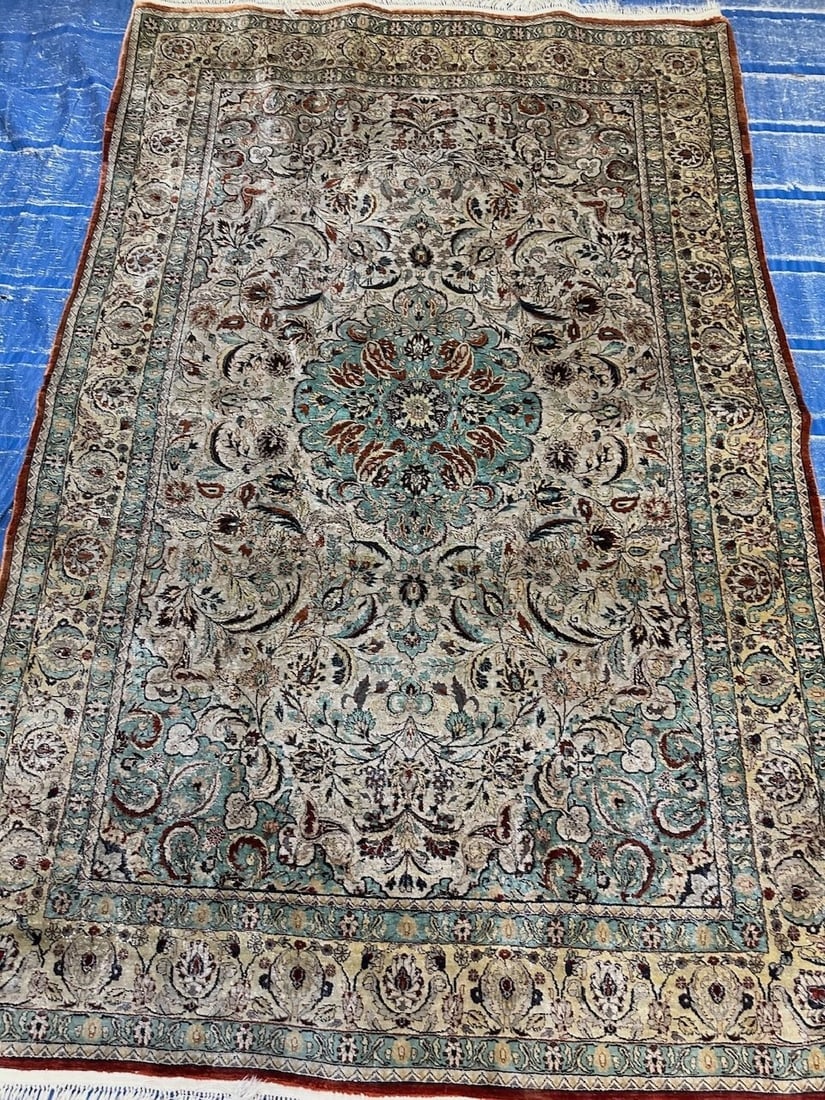 Hand Knottewd Hereke Rug -3.10x6 FT - 9