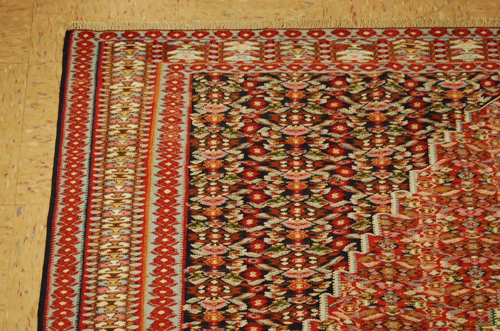 Persian SENNAH KILIM ,6.4x9.7 - 4