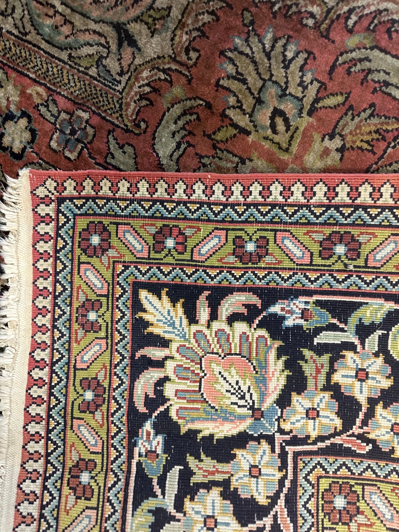 Hand Knotted Agra Tabriz Rug 7.6x10ft - 5