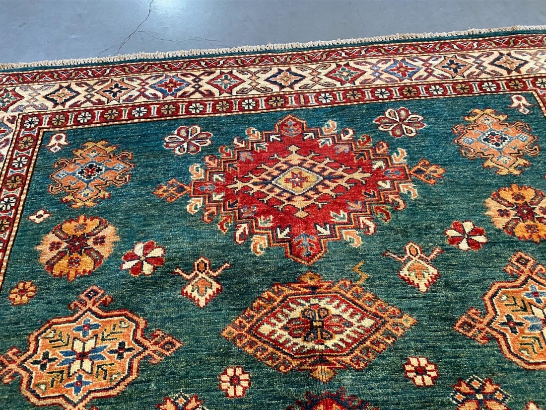MAGNIFICENT SUPER KAZAK RUG 5' X6'.9" - 5
