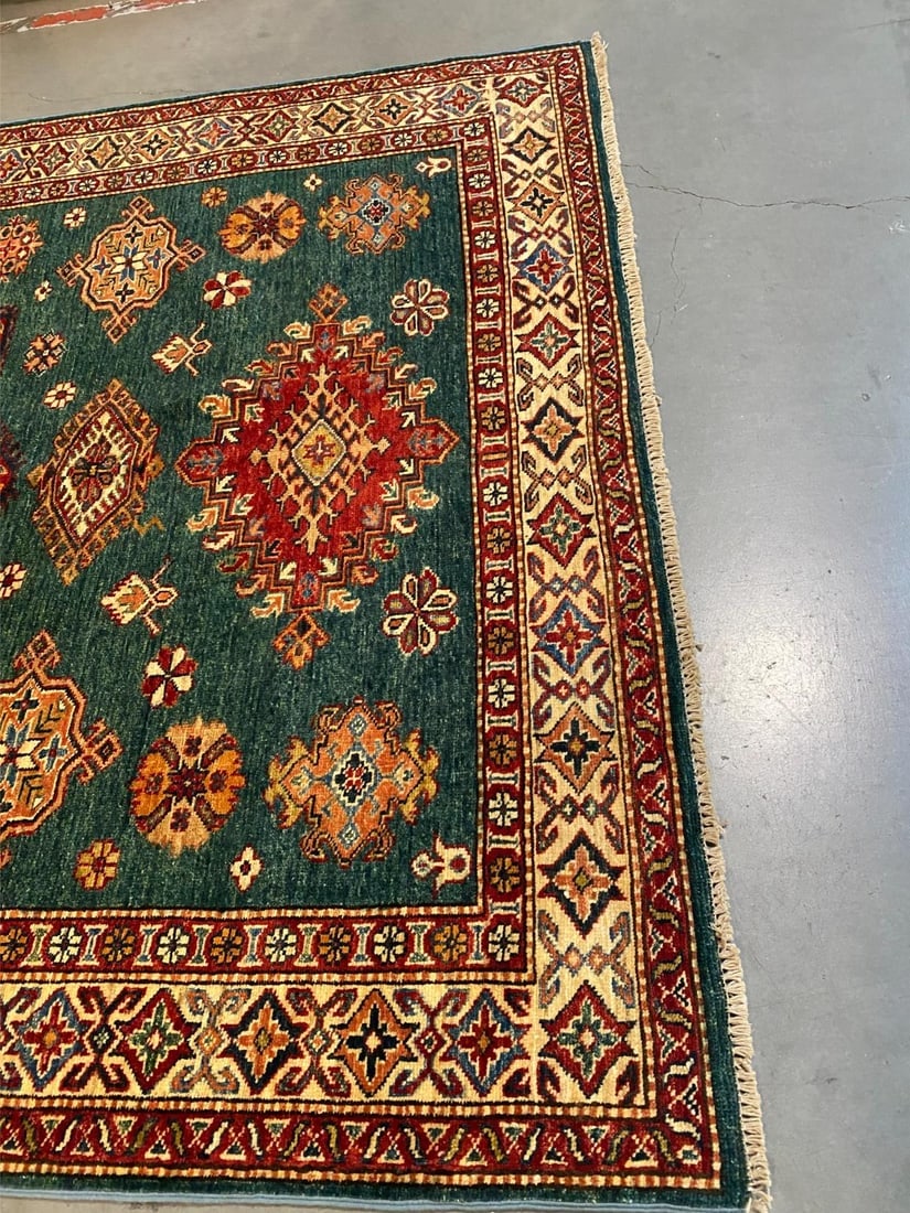 MAGNIFICENT SUPER KAZAK RUG 5' X6'.9" - 8