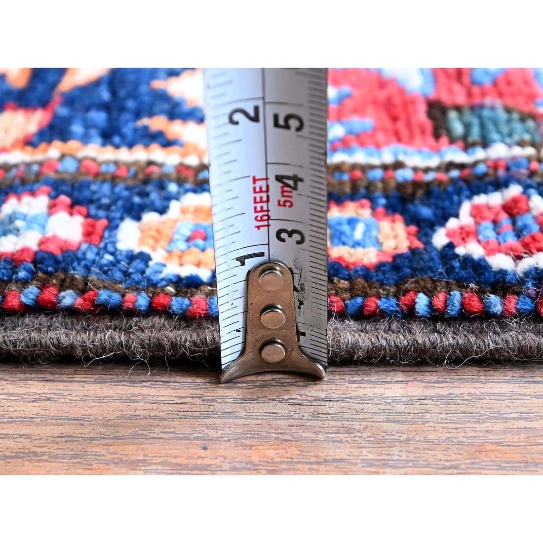 Colorful Caucasian Design Revival Soft Wool Hand Knotted Runner Rug - 6