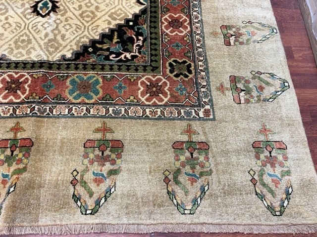 Indo-Persian Camel Hair Serab Room size Rug-2284 - 2
