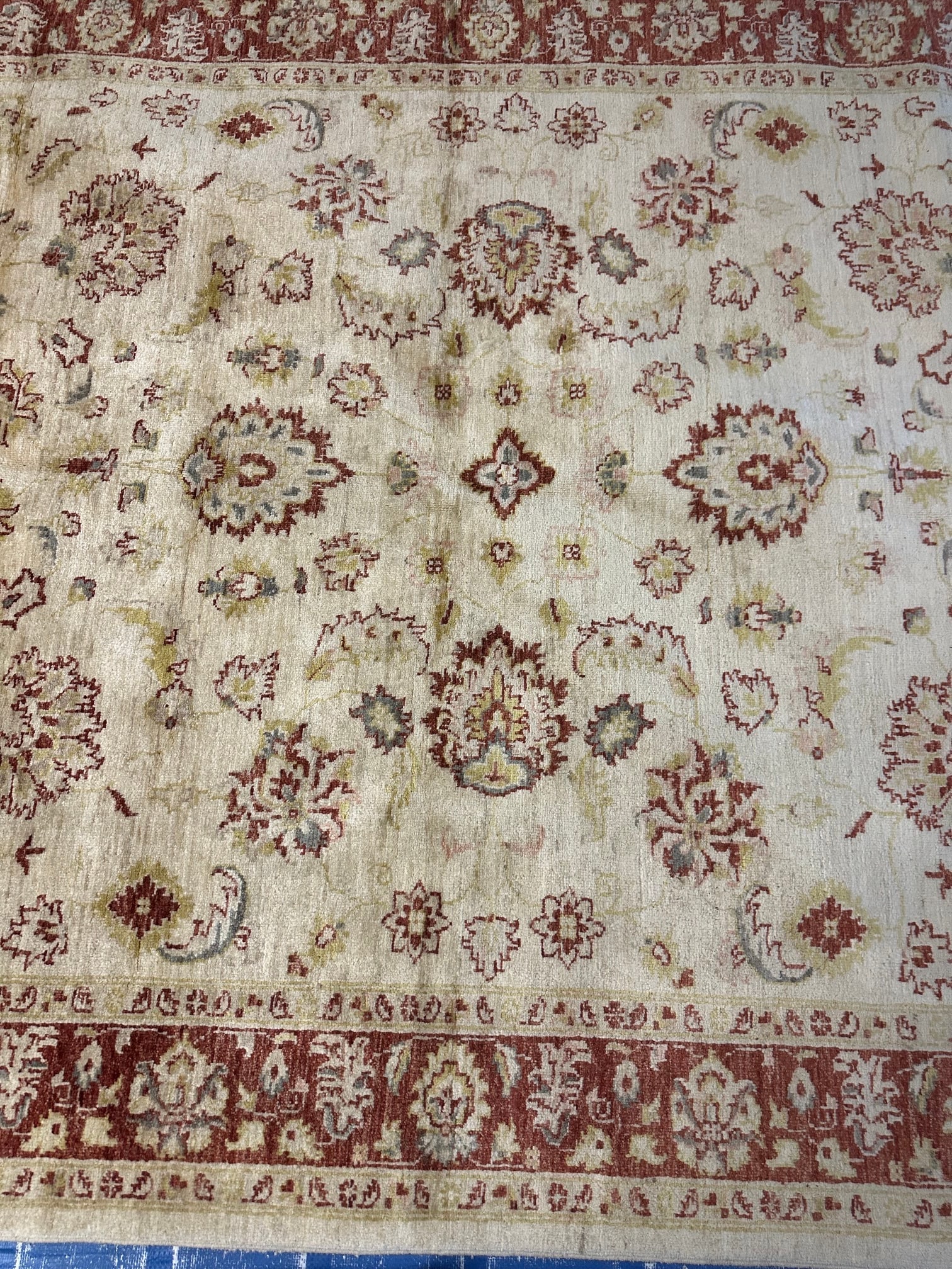Hand Knotted Agra Rug 7.2x 5.6 ft - 4