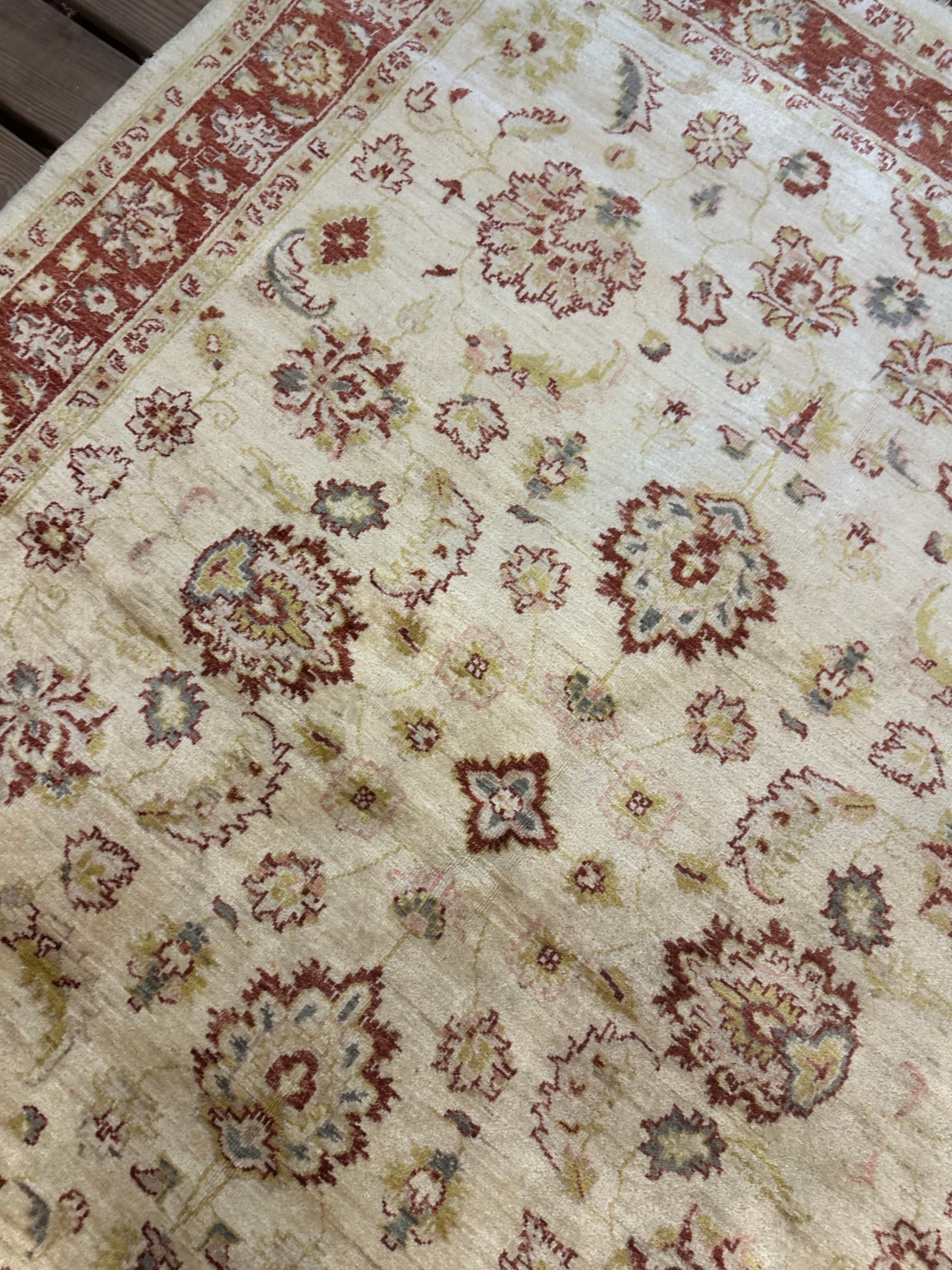 Hand Knotted Agra Rug 7.2x 5.6 ft - 6