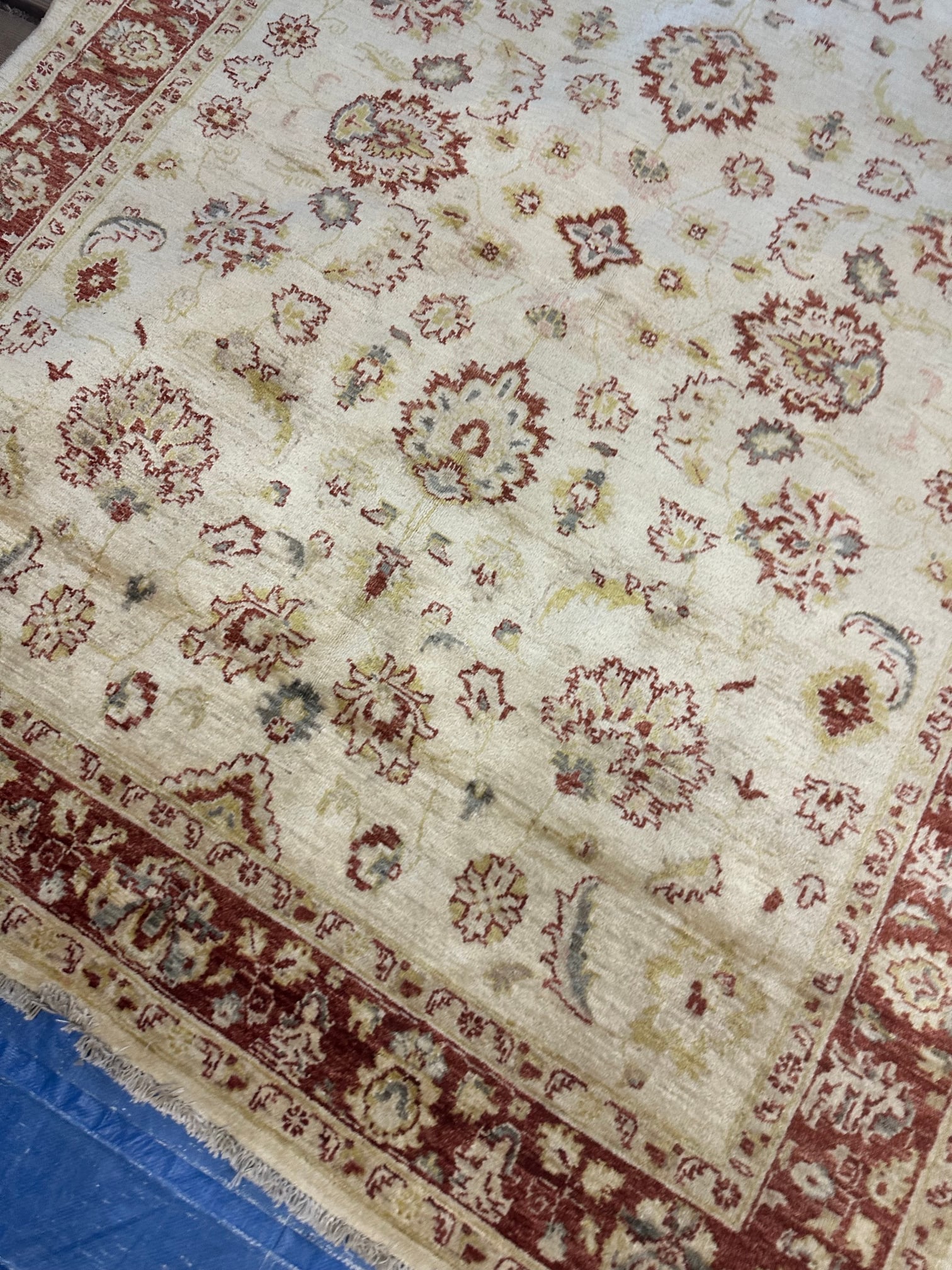 Hand Knotted Agra Rug 7.2x 5.6 ft - 7