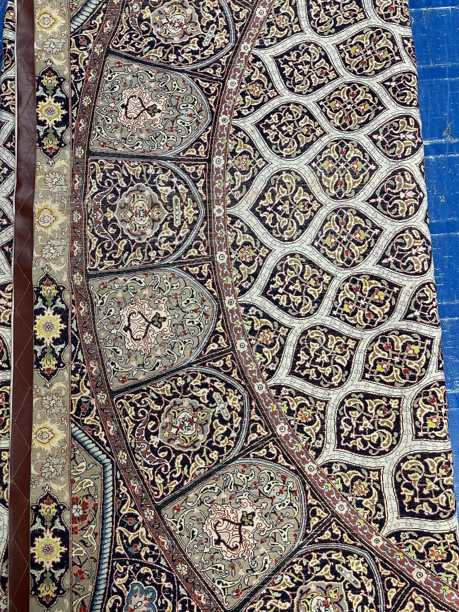 Very Fine Hand Knotted Persian Silk&Wool 60 Raj Tabriz Rug 8.2x8.2 ft - 6