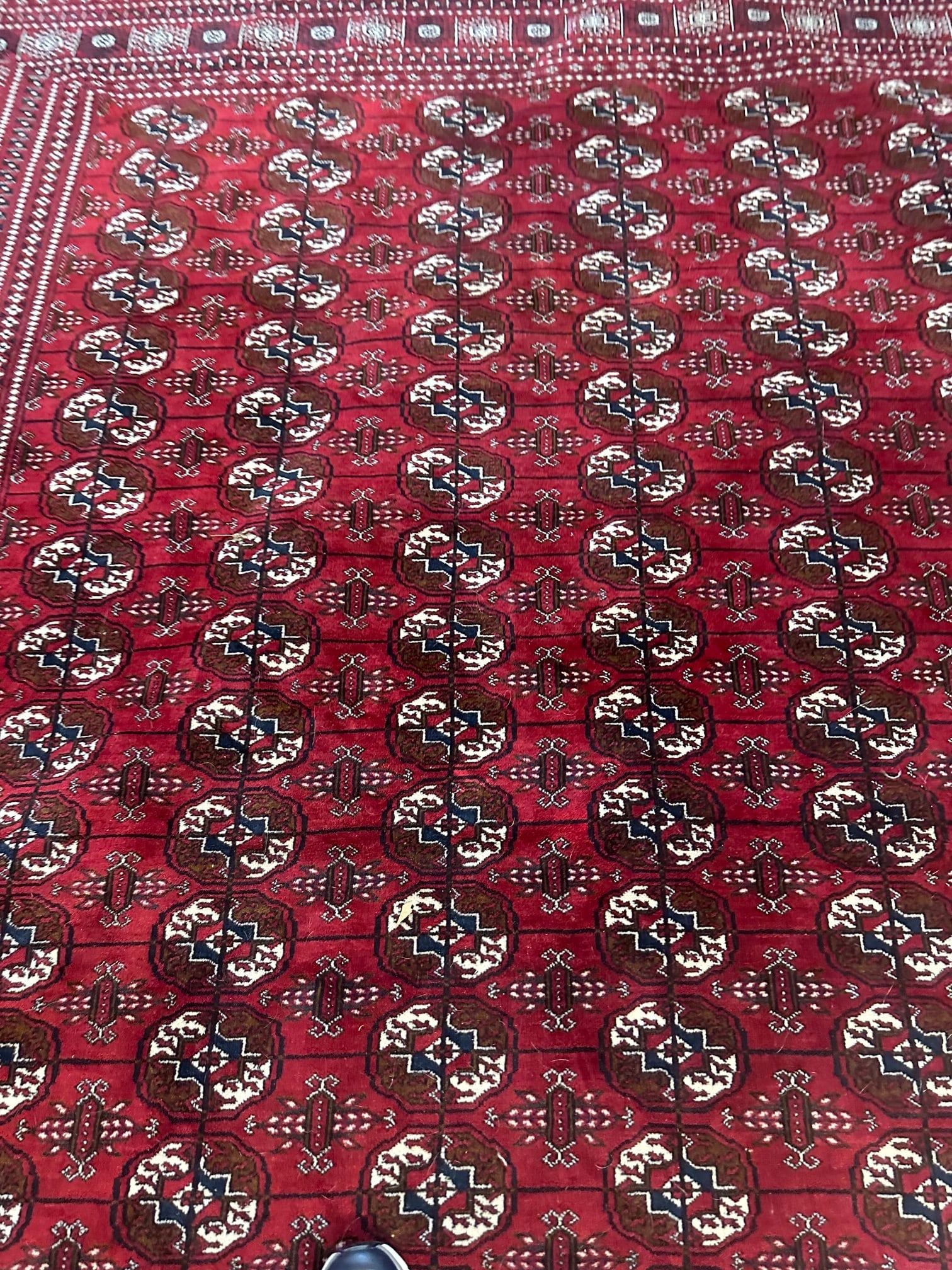 Hand Knotted Persian Bohkara Rug 11.10x 8 ft - 4