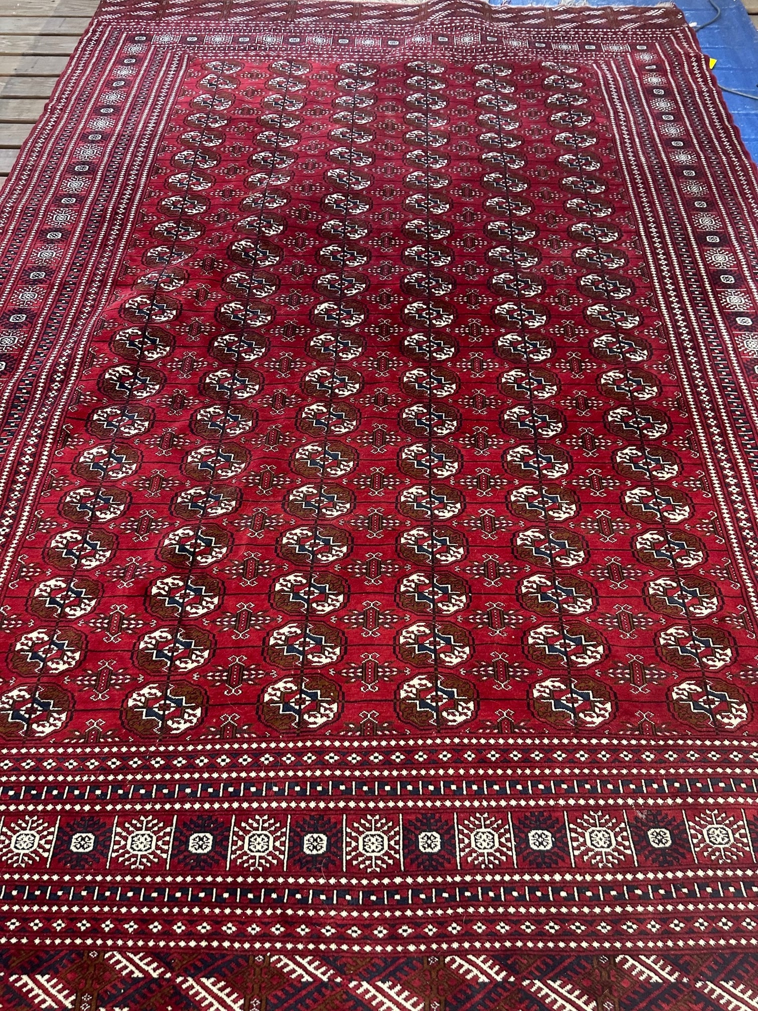 Hand Knotted Persian Bohkara Rug 11.10x 8 ft - 9