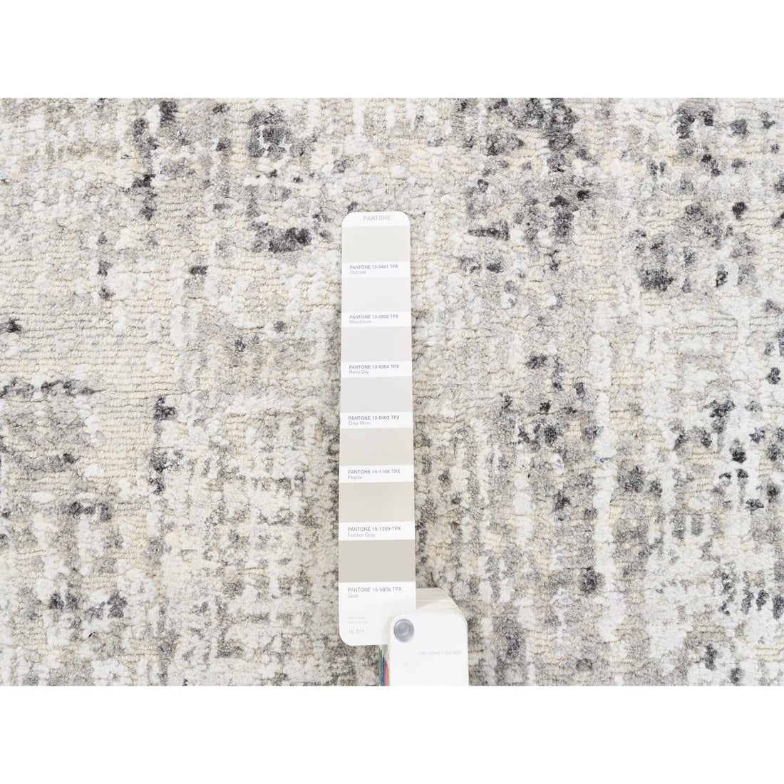 Hand Spun Undyed Natural Wool Modern Hand Knotted Beige Runner Rug - 4