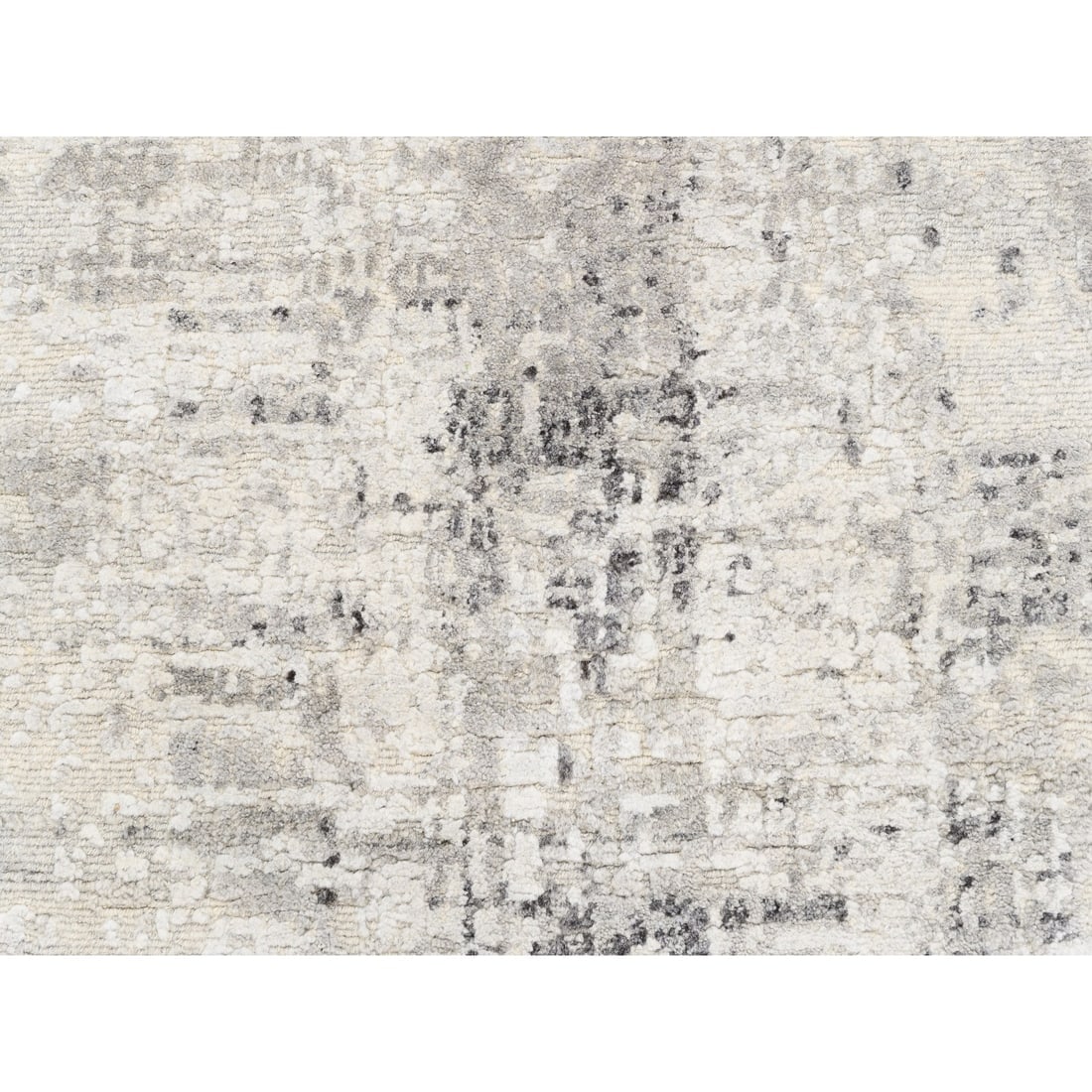 Hand Spun Undyed Natural Wool Modern Hand Knotted Beige Runner Rug - 5