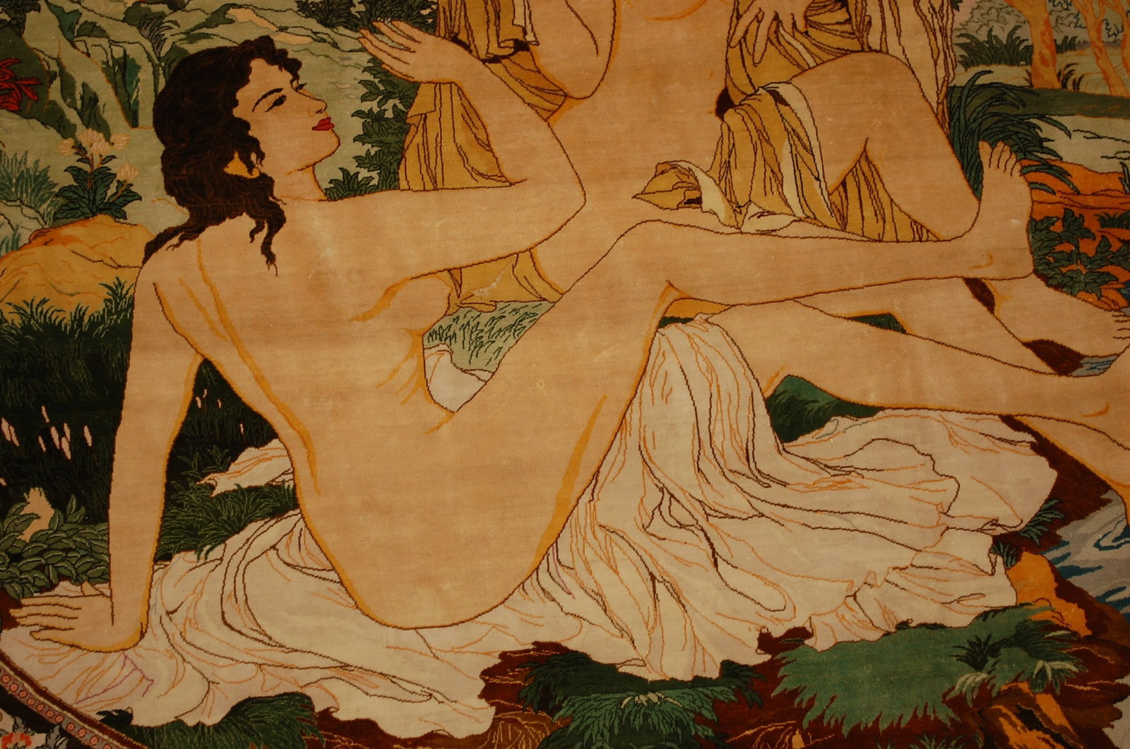 Persain QUME RUG, BATH OF DIANA ,3.6x4.10 - 6