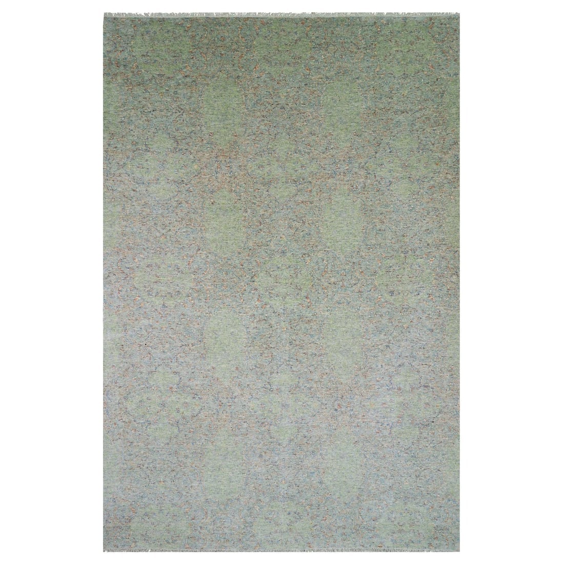 Obscured and Subtle Collection,Hand Knotted,100% Wool,Oriental Rug: Title: Obscured and Subtle Collection,Hand Knotted,100% Wool,Oriental Rug Description:This is a truly genuine one-of-a-kind. It has been Knotted for months and months in the centuries-old weaving