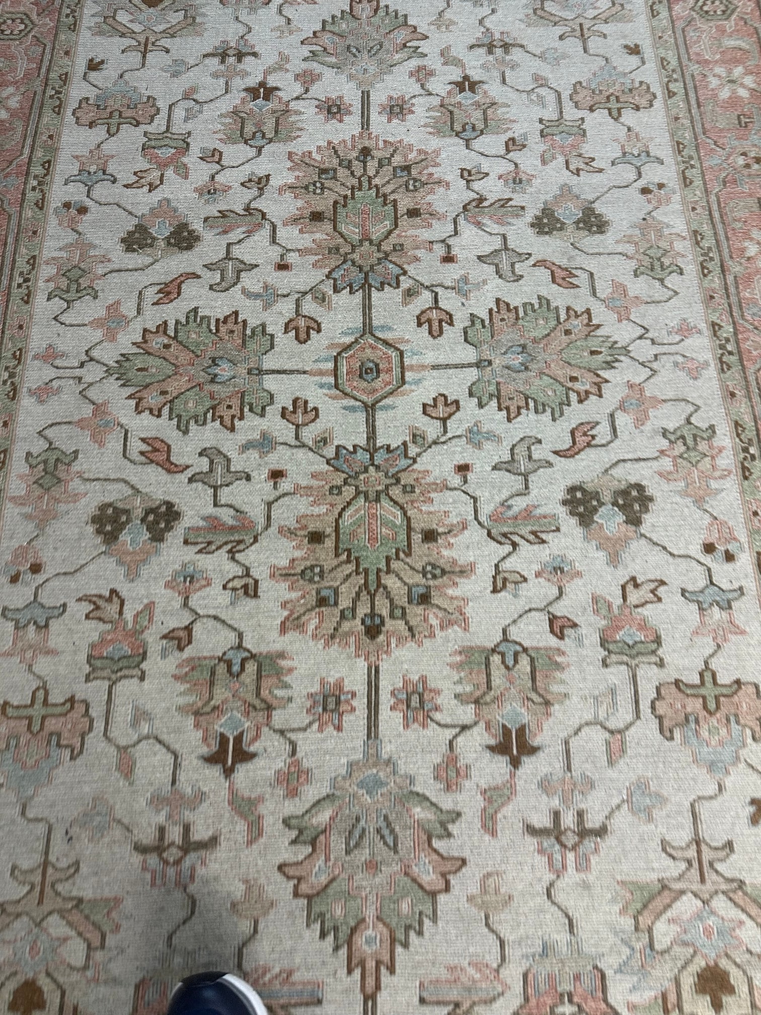 Hand Knotted Oushak Rug 5x8.5 ft - 4