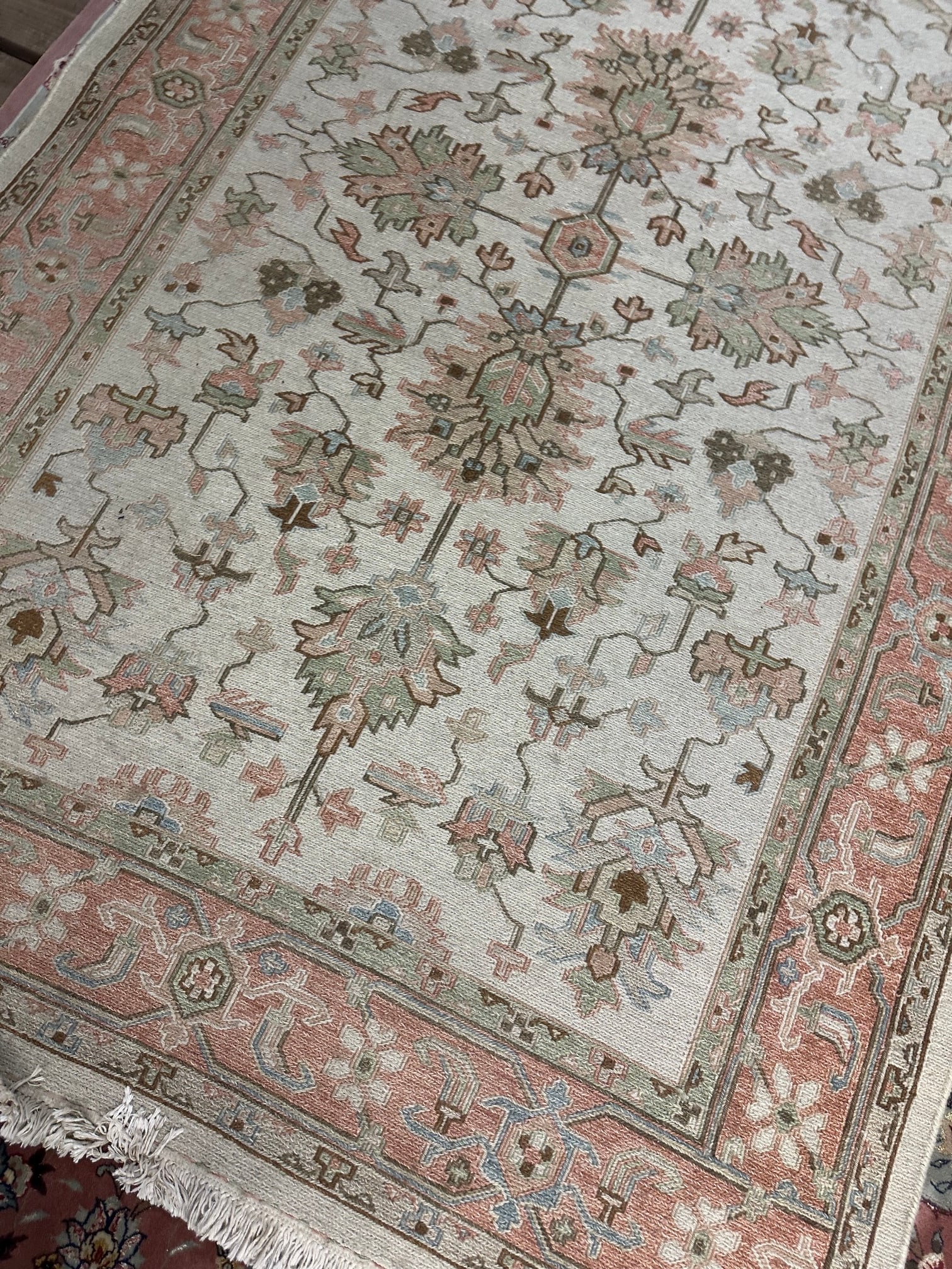 Hand Knotted Oushak Rug 5x8.5 ft - 6