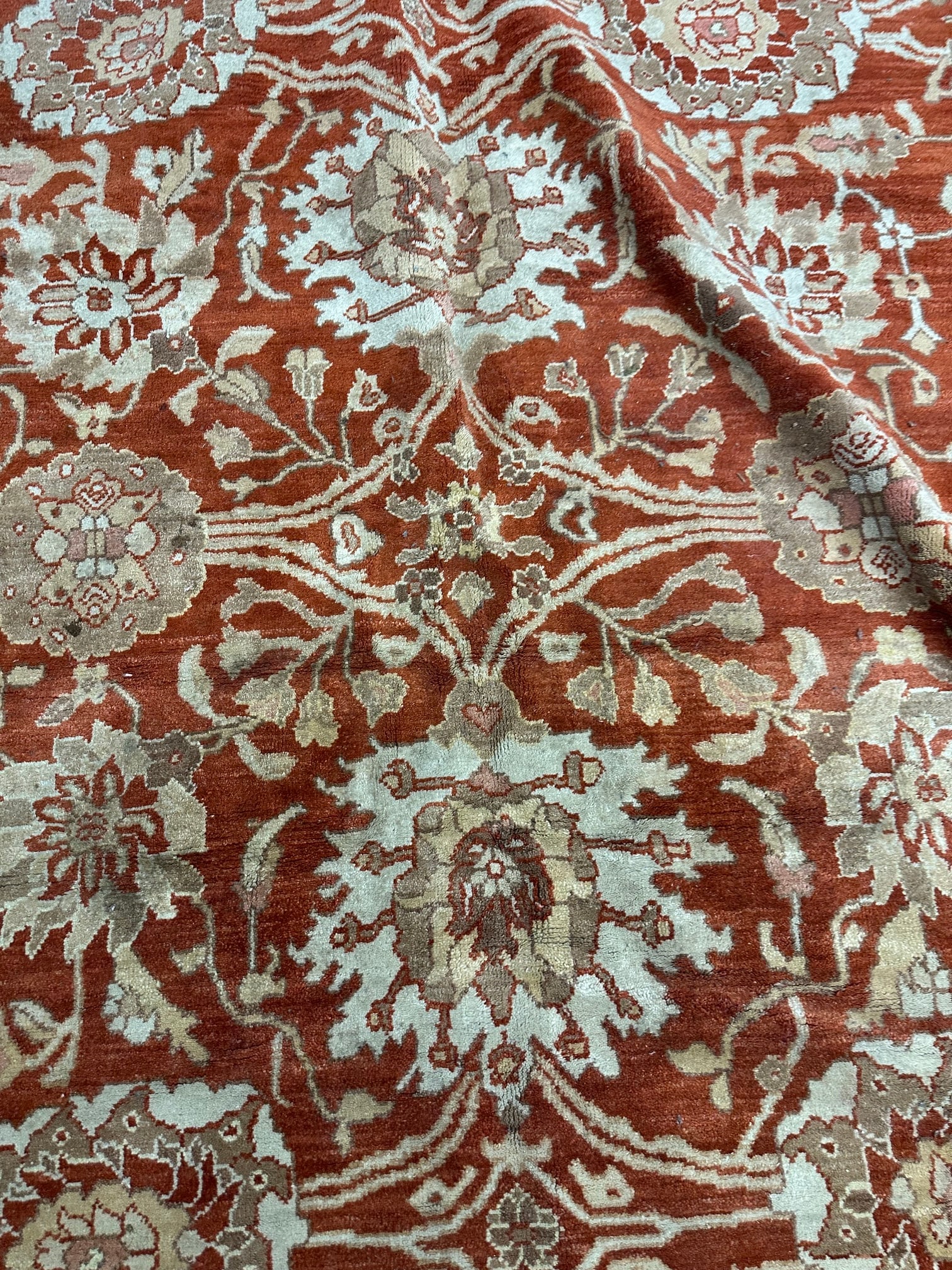 Hand Knotted Oushak Rug 12,4x17.10 ft - 2