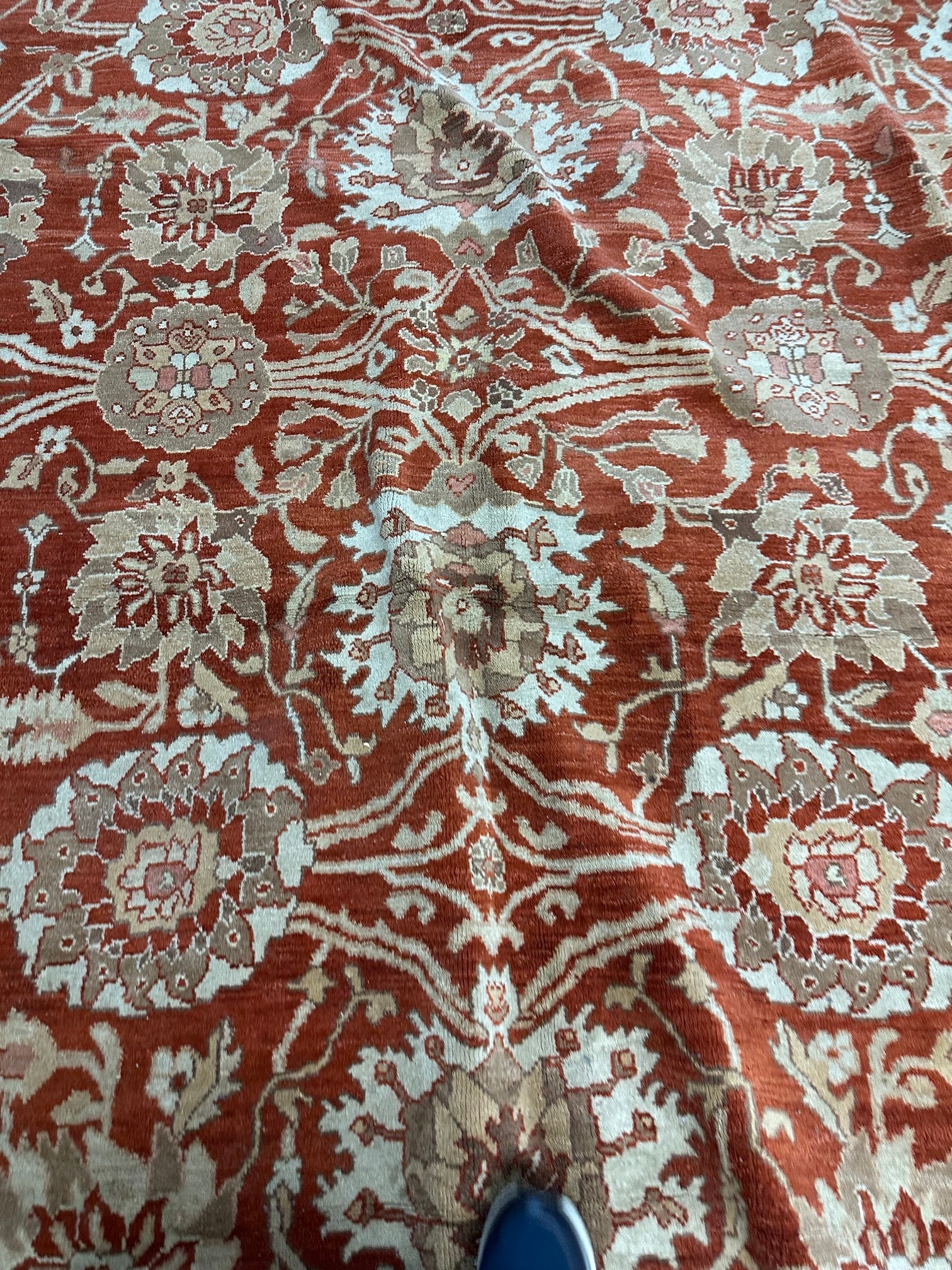 Hand Knotted Oushak Rug 12,4x17.10 ft - 3