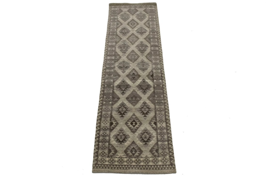 Multicolored Modern 3X10 Indo-Gabbeh Oriental Runner Rug - 3