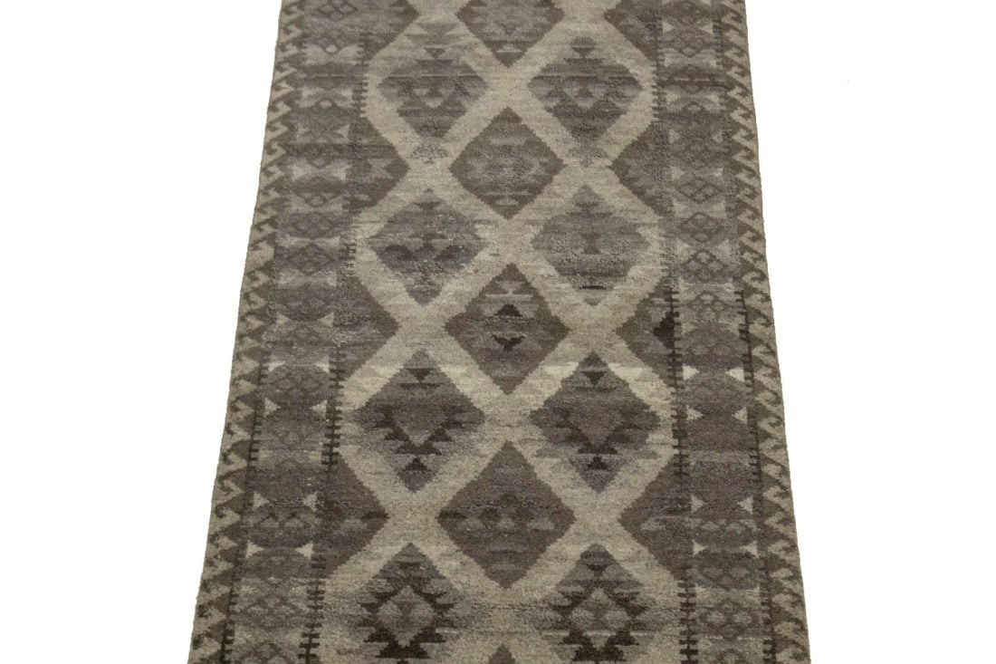 Multicolored Modern 3X10 Indo-Gabbeh Oriental Runner Rug - 4