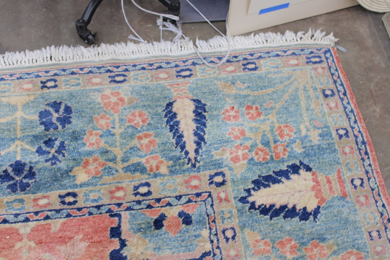 Hand Knotted Oushak Rug 11.10x9.8ft - 7