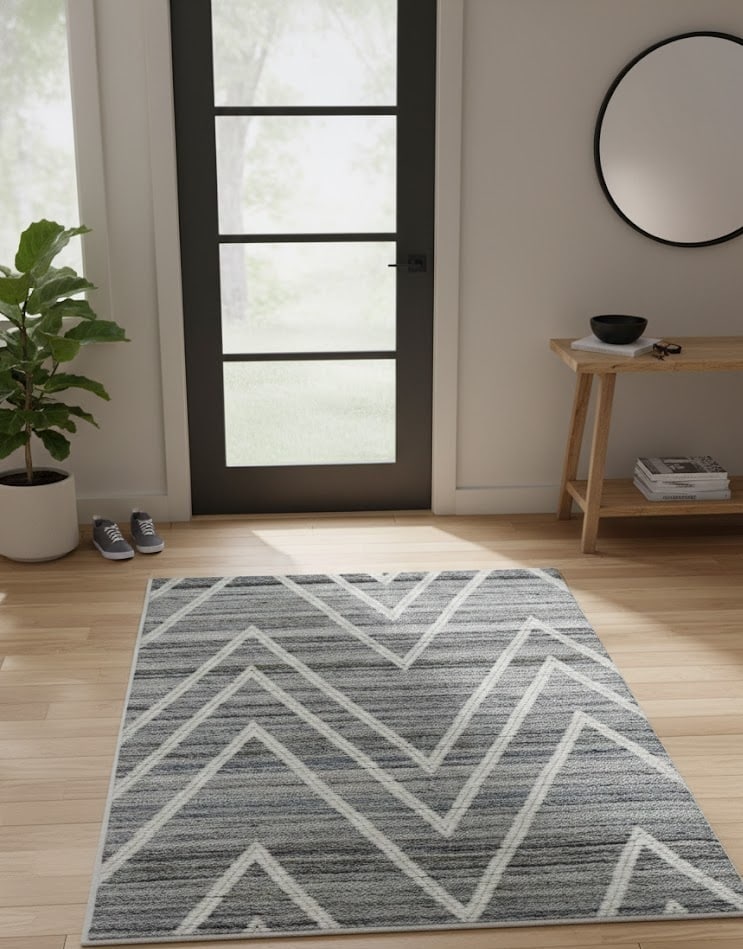 Multicolored Geometric 2X3 Hand-Tufted Modern Rug - 2