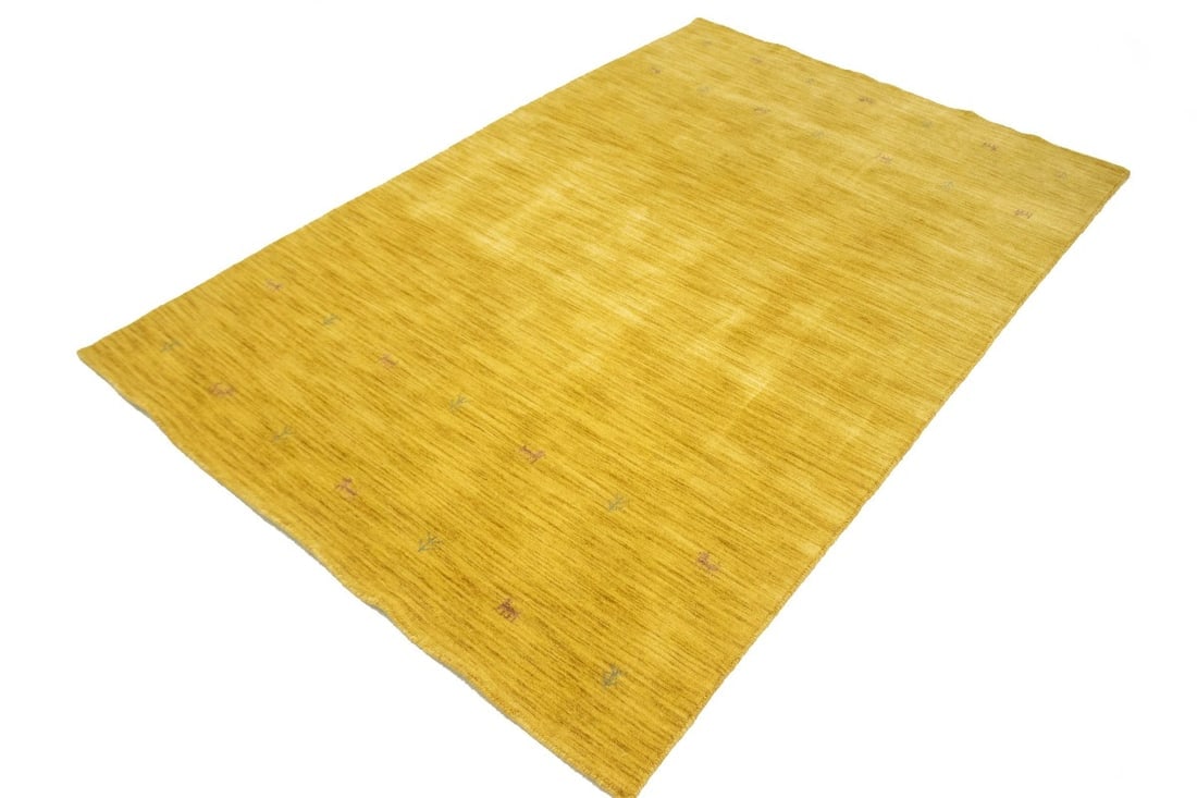 Solid Gold 5X8 Oriental Modern Rug - 4
