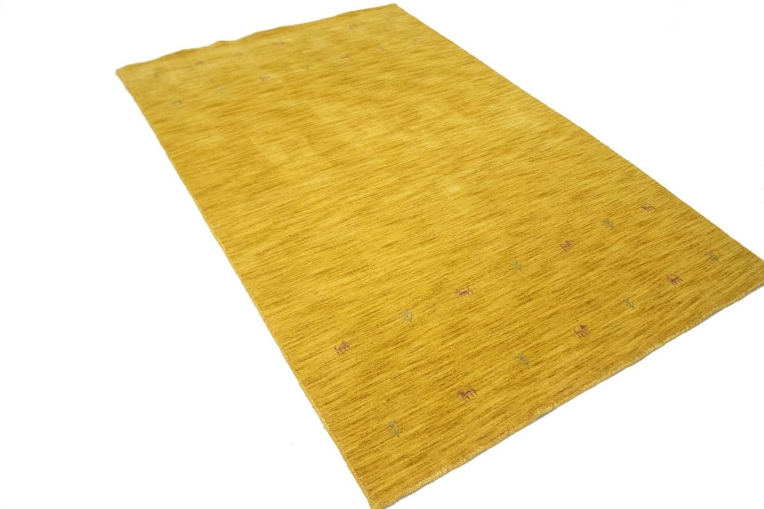Solid Gold 5X8 Oriental Modern Rug - 5