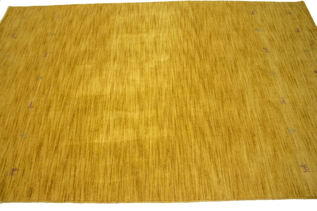Solid Gold 5X8 Oriental Modern Rug - 6