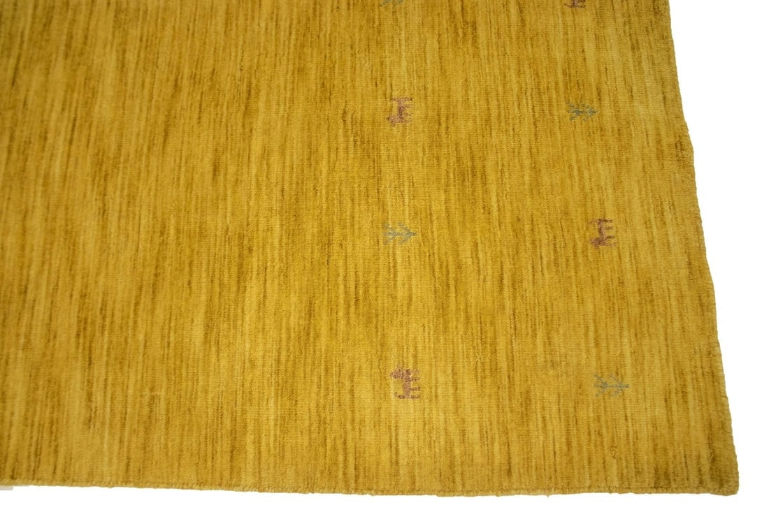 Solid Gold 5X8 Oriental Modern Rug - 8