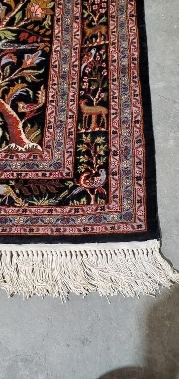 Hand Knotted Hereke silk Rug 3.5x2.4 ft - 2