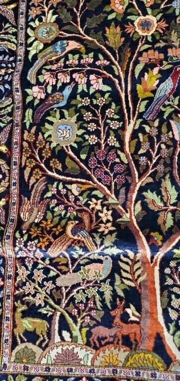 Hand Knotted Hereke silk Rug 3.5x2.4 ft - 5